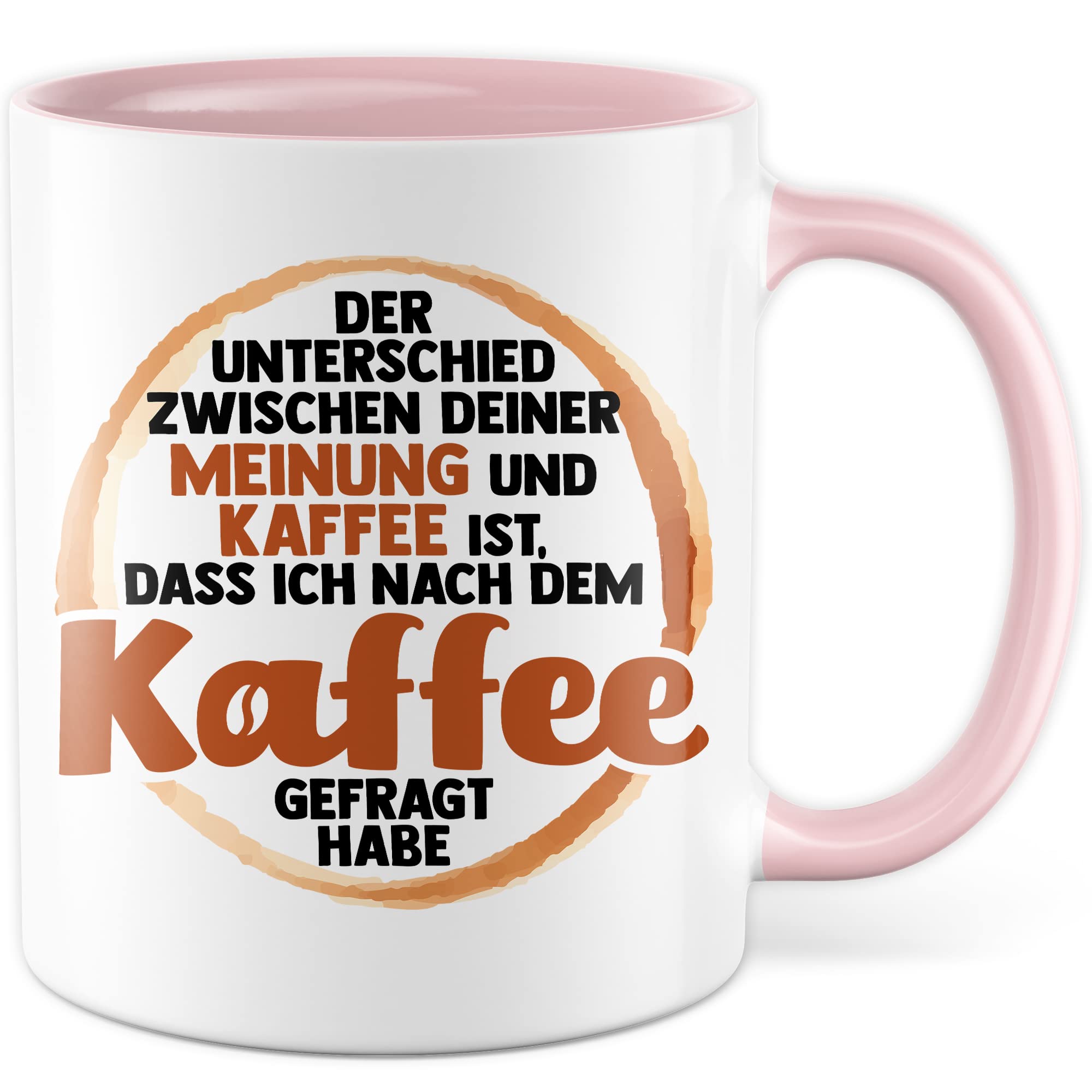 Tasse lustig Kaffeetasse mit Spruch Unterschied zwischen Kaffee und deiner Meinung Kaffee-Becher lustig Witz Teetasse Geschenk Humor Geschenkidee Sarkasmus Büro Zuhause