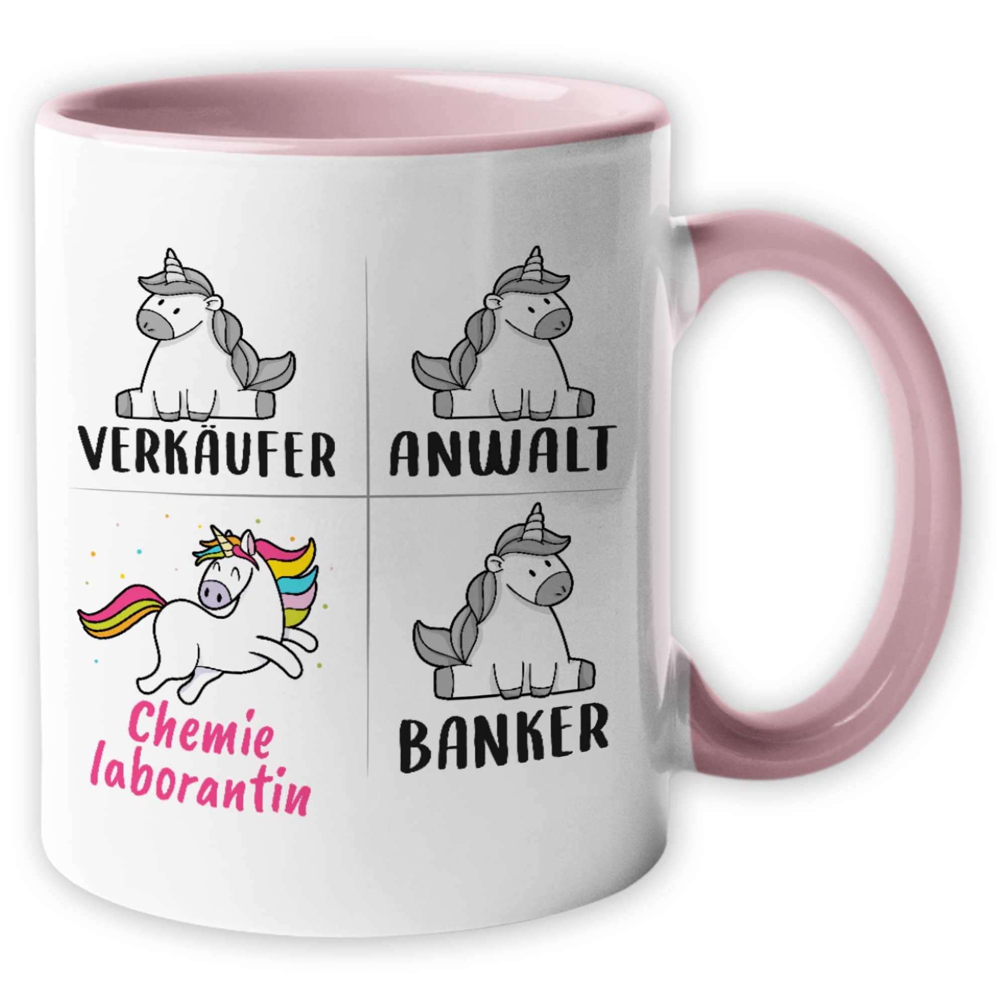 Tasse Chemielaborantin lustig, Chemielaborantin Geschenk, Spruch Chemie Laborantin Kaffeebecher Geschenkidee, Kaffeetasse Beruf Labor Chemikerin Einhorn Frauen Teetasse Becher