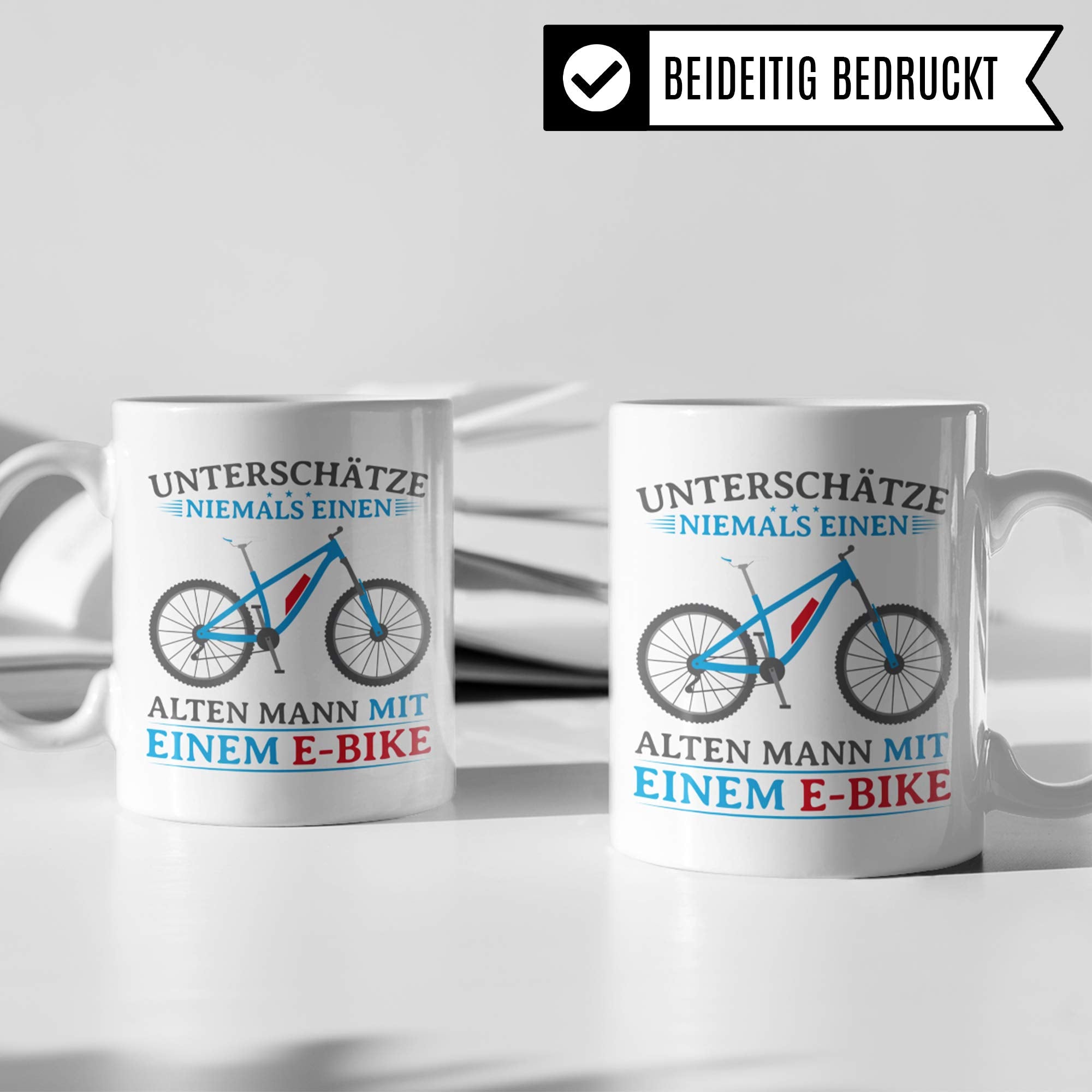 Pagma Druck Tasse EBike, Geschenke für E Bike Fahrer Ruhestand, Rentner Fahrrad Elektrorad Rente Renteneintritt Geschenkidee, Rentenbeginn Pedelec E-Bike Becher Kaffeetasse