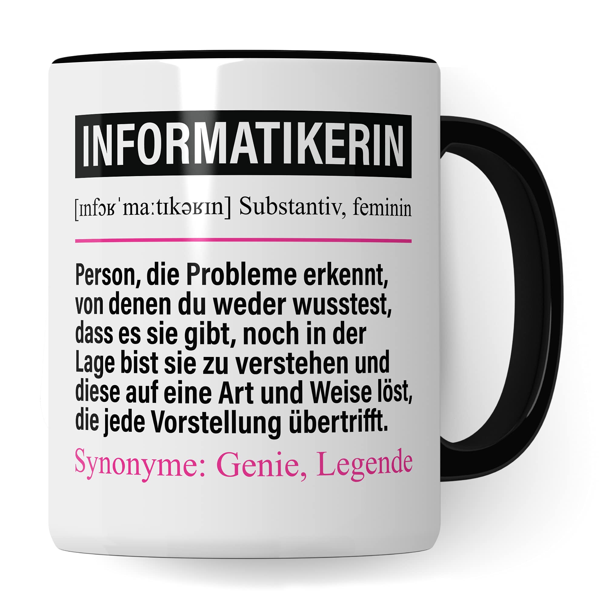 Informatikerin Tasse lustig Definition, Informatik Programmiererin Geschenk, Spruch Kaffeebecher IT Geschenkidee, Kaffeetasse Entwicklerin Frauen Beruf Developer Becher