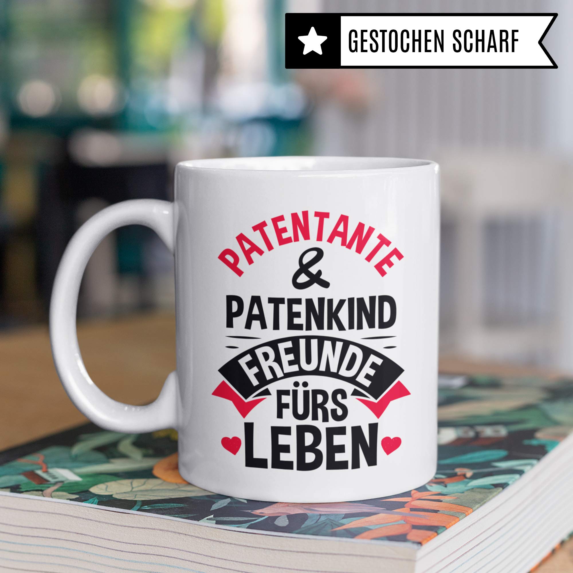 Pagma Druck Geschenk Patentante, Tasse Patentante, Patensohn Patentochter Kaffeetasse, Taufpatin Fragen Becher, Patin Taufpatin Patenkind Geschenkidee Kaffeebecher