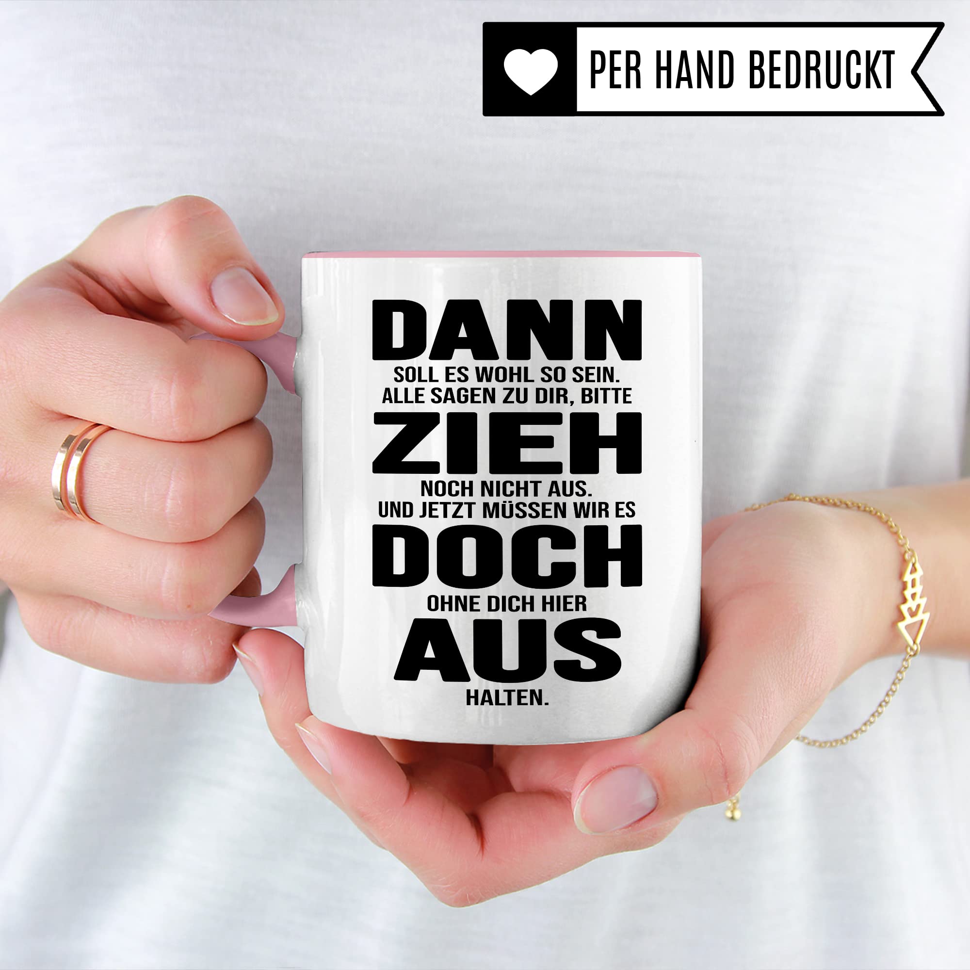Tasse Umzug Zieh aus Spruch lustig Kaffee-Becher Geschenk Geschenkidee eigene Wohnung Kaffeetasse Geschirr Küche Wohnung Ausstattung Teetasse lustig zuhause Ausziehen