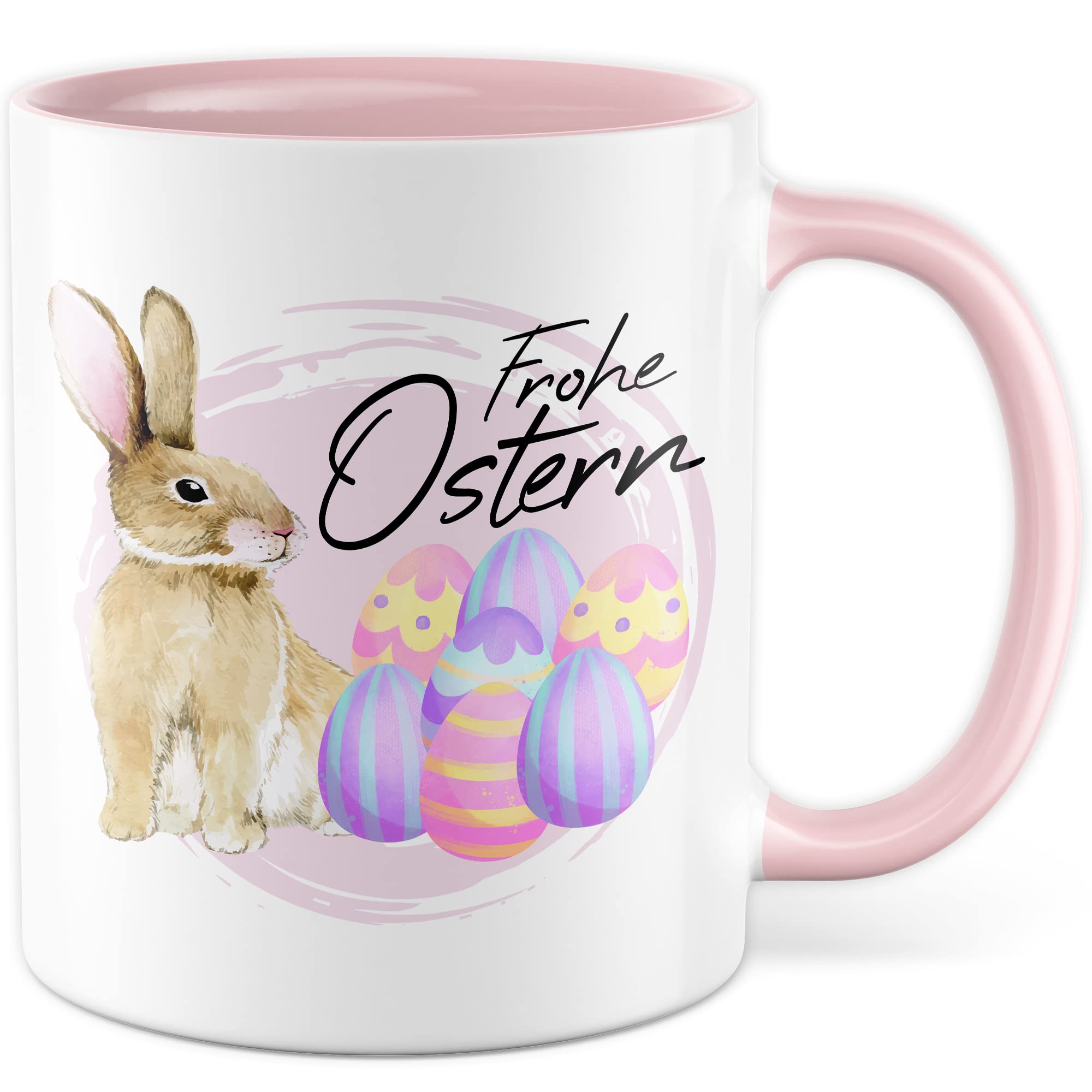 Ostern Tasse Geschenk, Frohe Ostern Geschenkidee Kaffeetasse mit Spruch Ostergeschenk Ostersonntag Kaffee-Becher Teetasse Grüße Mitbringsel