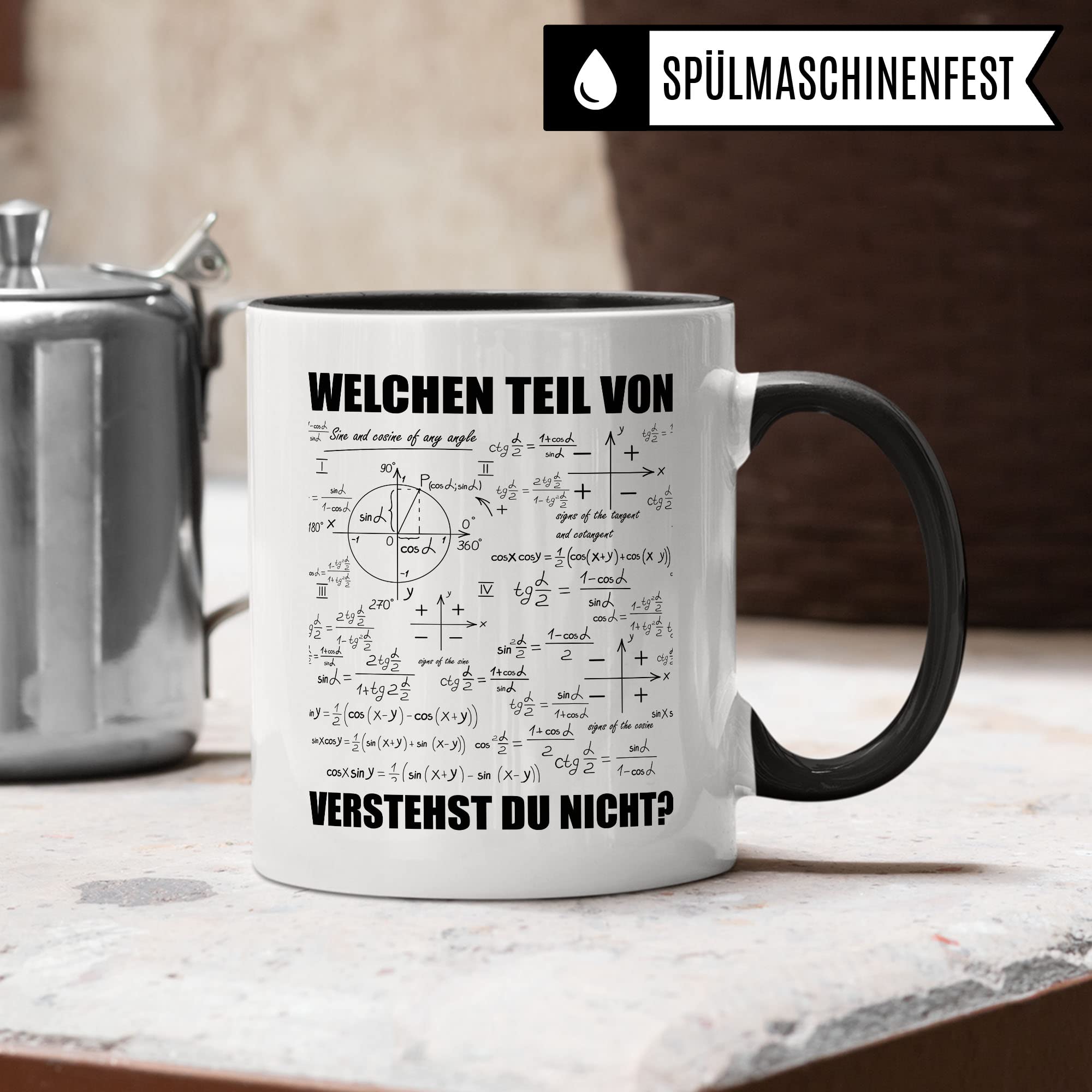 Mathe Tasse Geschenkidee Kaffeetasse Humor Witz Geschenk für Mathelehrer Mathelehrerin Kaffeebecher Mathematik Becher