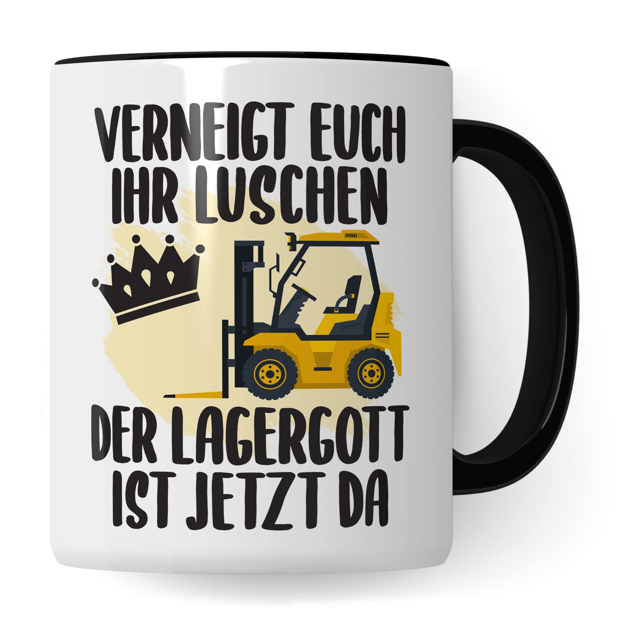 Lagerist Tasse mit Spruch lustig Staplerfahrer Geschenk Gabelstaplerfahrer Kaffee-Tasse böser Humor Kaffeebecher Lagerarbeiter Geschenkidee Lagerlogistiker Kaffeetasse