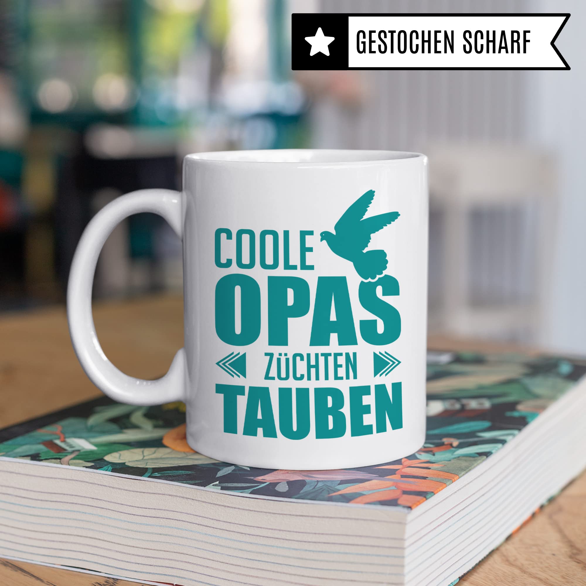 Tauben Züchter Tasse Geschenkidee, Kaffebecher mit Spruch lustig, Taubenzüchter Geschenk, Opa Kaffeetasse Humor Witz Geschenk für Großvater, Taube Teetasse