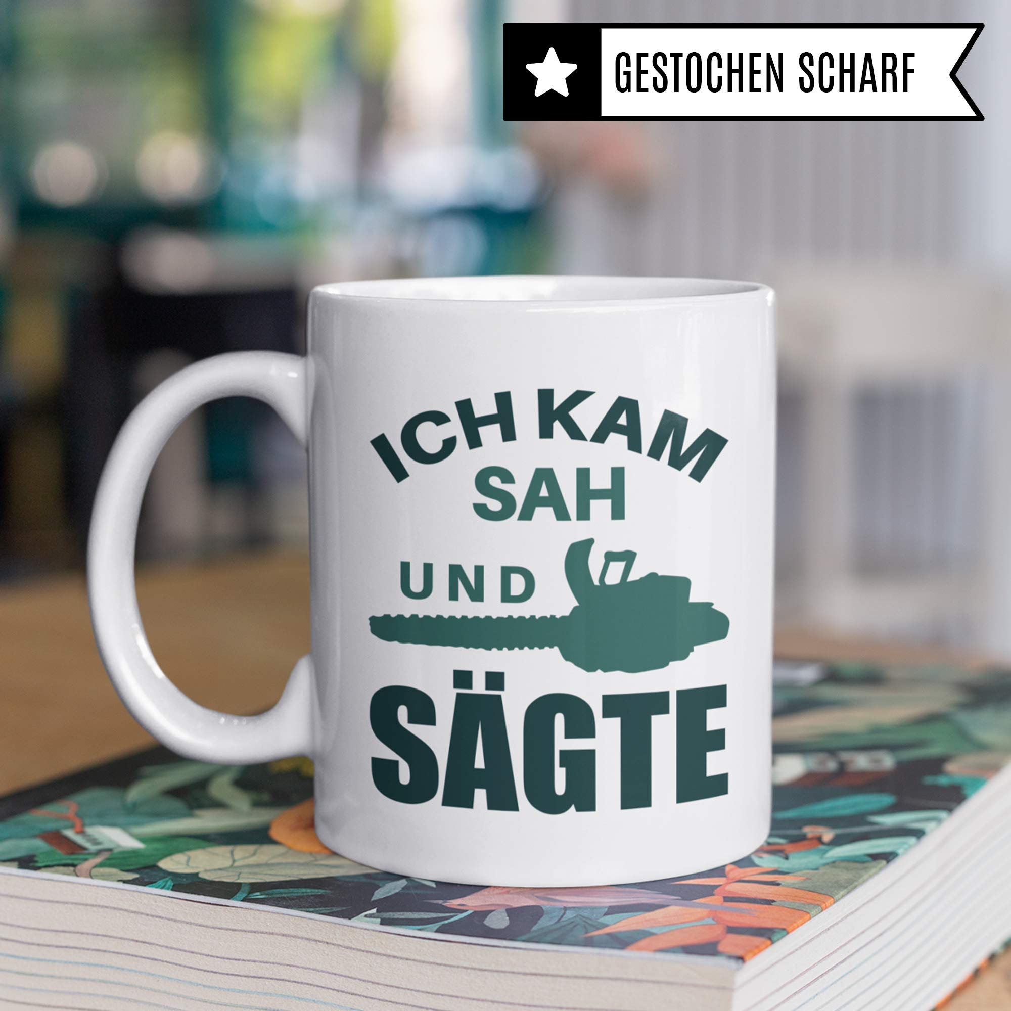 Pagma Druck Holzfäller Tasse, Kettensäge Becher Waldarbeiter Förster Geschenk, Spruch Forstwirt Wald Holz Sägen Geschenkidee, Holzarbeiten Kaffeetasse lustig