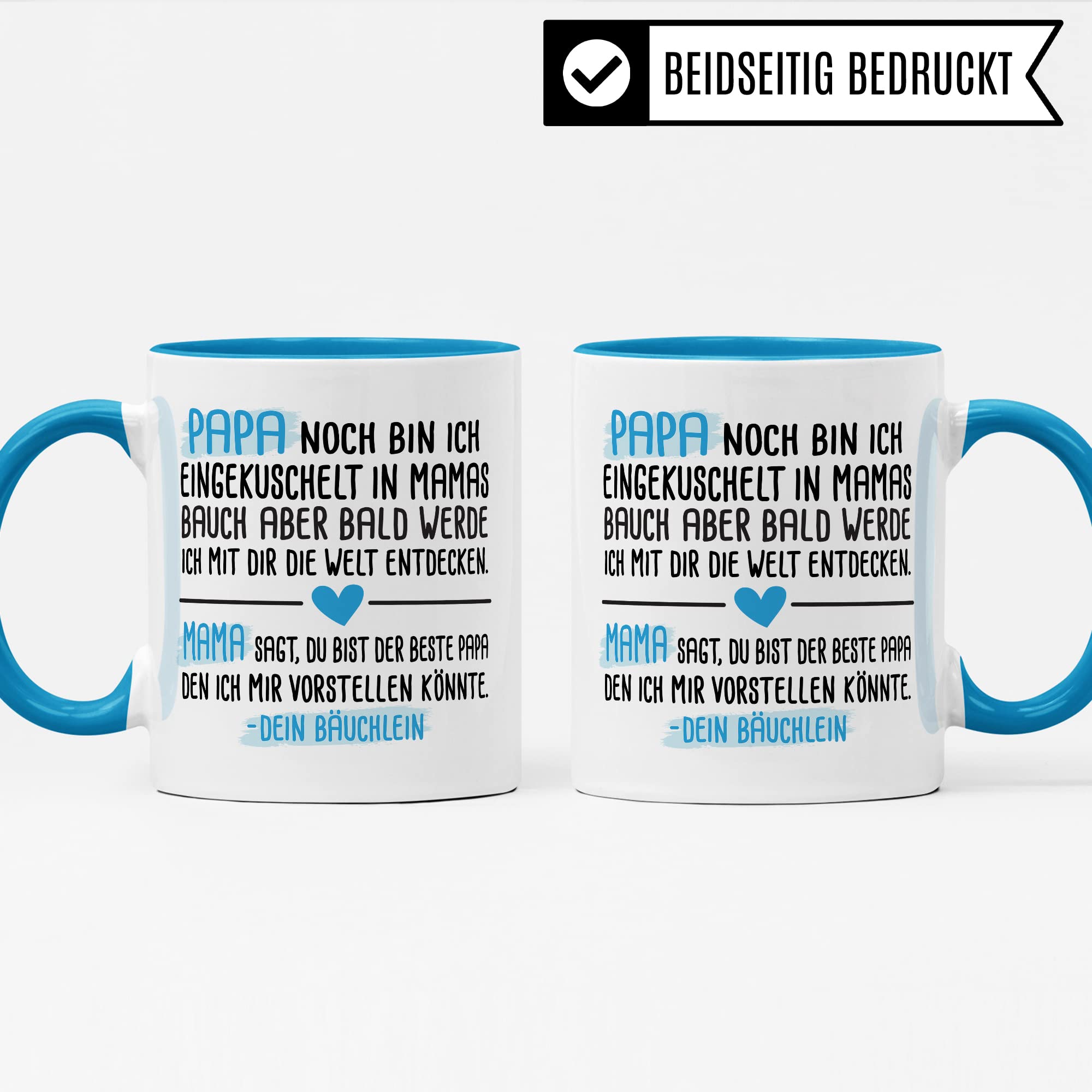 Tasse für Mama / Papa mit "dein Bäuchlein" Motiv - Geschenk für werdende Mütter & Väter