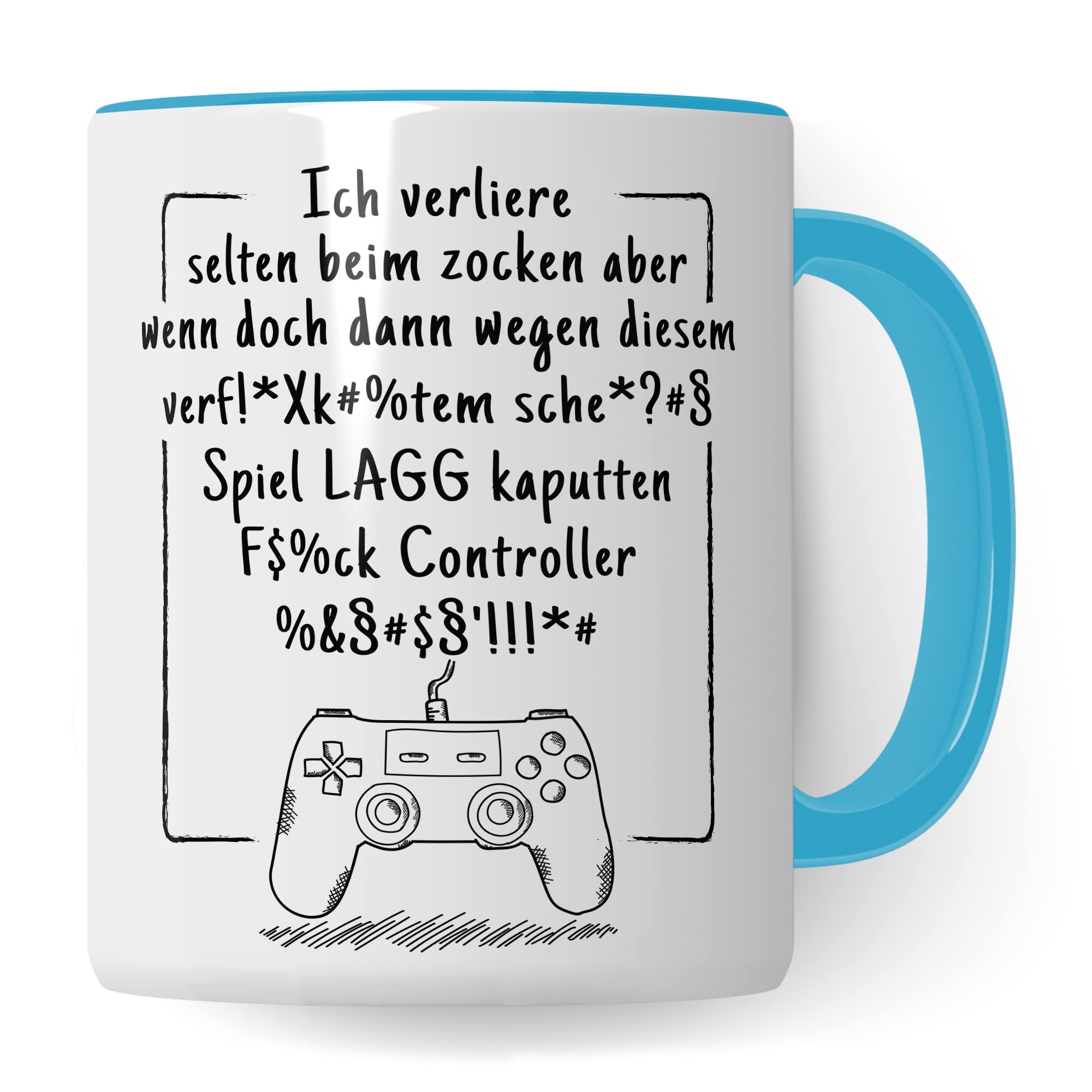 Tasse Gamer Witz lustiger Gaming Kaffee-Becher Zocker Kaffeetasse Controller Spruch Teetasse Nerd Geschenkidee Computer-Spiele Geschenk