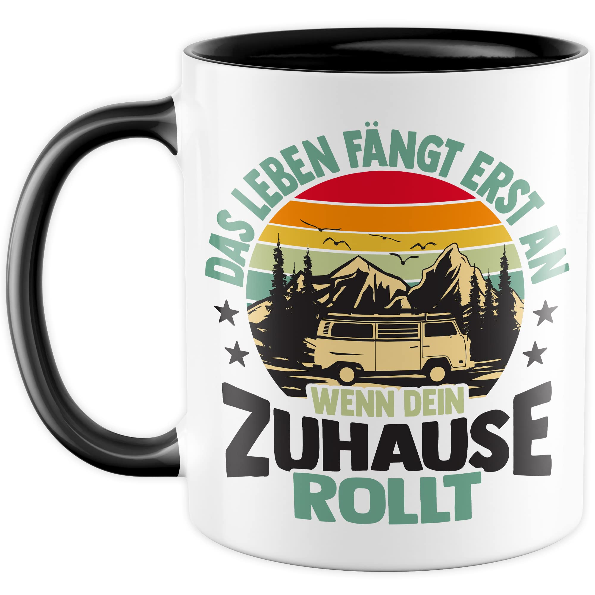 Wohnmobil Tasse Wohnwagen Kaffeetasse Camping Geschenk Camper Kaffee-Becher Geschenkidee Outdoorfans Camperin Campingvan Campingwagen Campingplatz Zelten