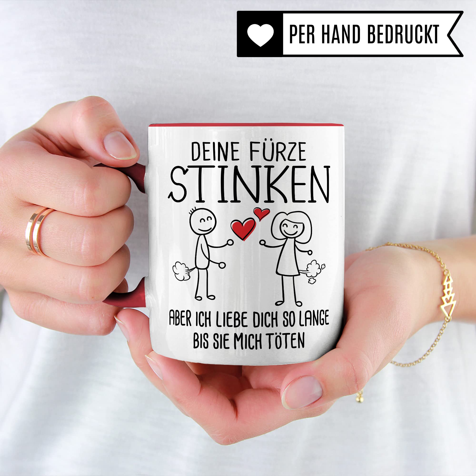 Tasse Fürze Geschenk, Deine Fürze stinken aber ich liebe dich solange bis sie mich töten Geschenkidee Ehemann Freund Partner Kaffee-Becher Kaffeetasse Tasse mit Spruch lustig