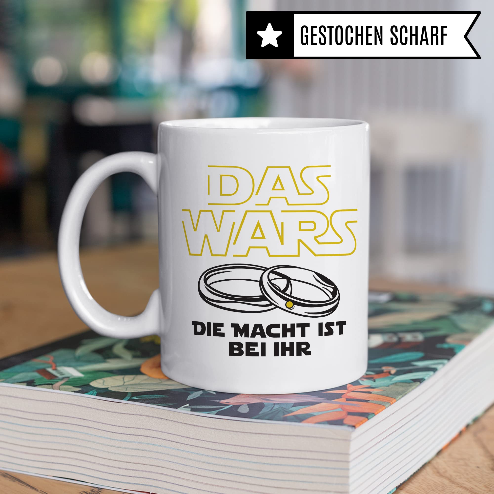 Tasse Ehemann lustig mit Spruch Geschenk Hochzeit Kaffeetasse Kaffee-Becher Hochzeits-Paar Geschenkidee Trauung Hochzeitsgeschenk Brautpaar Verlobungsgeschenk schwarzer Humor