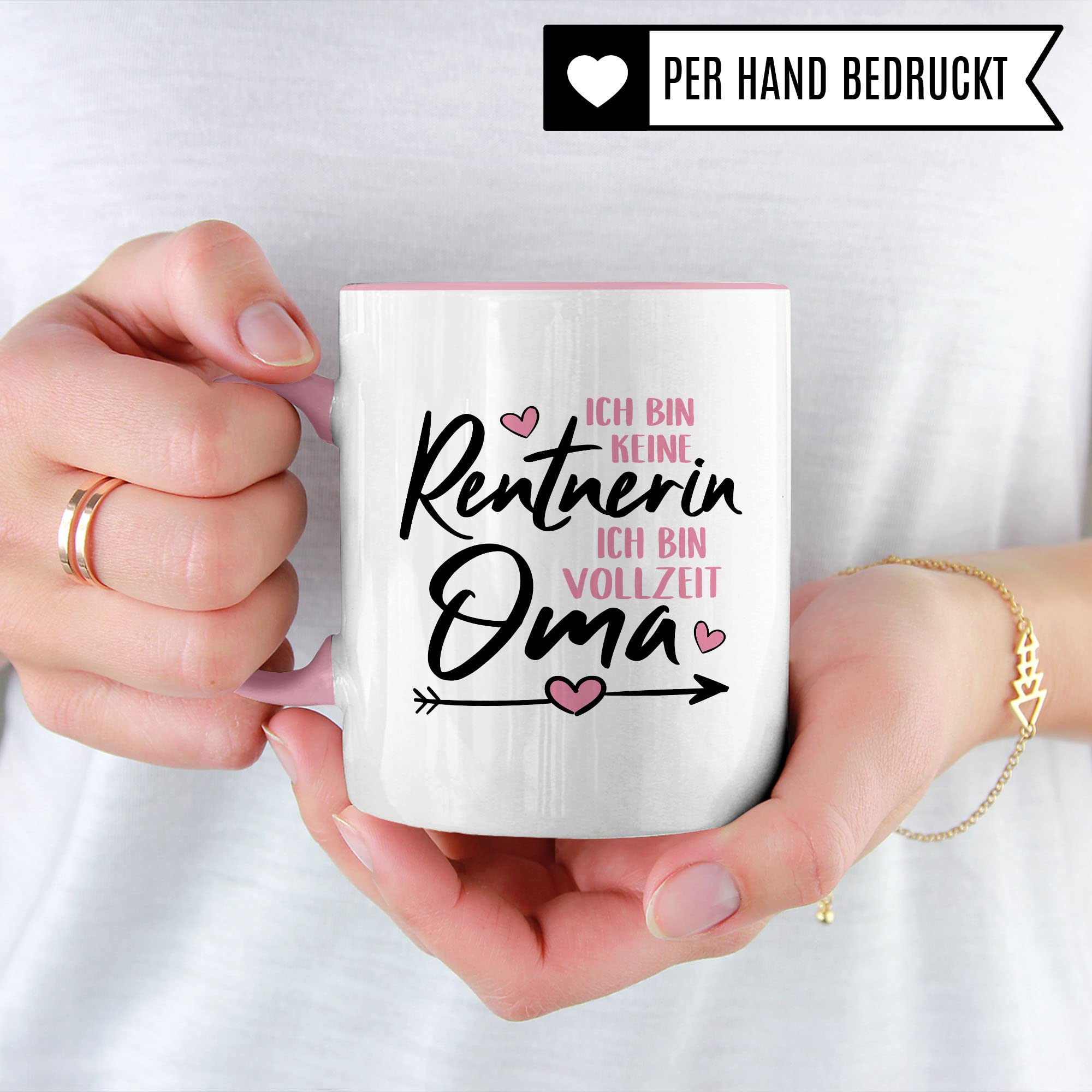 Oma Tasse, Ich bin keine Rentnerin - Ich bin Vollzeit Oma, Geschenk Großmutter, Spruch Enkel-Kinder schöner Spruch Geschenkidee Kaffeetasse