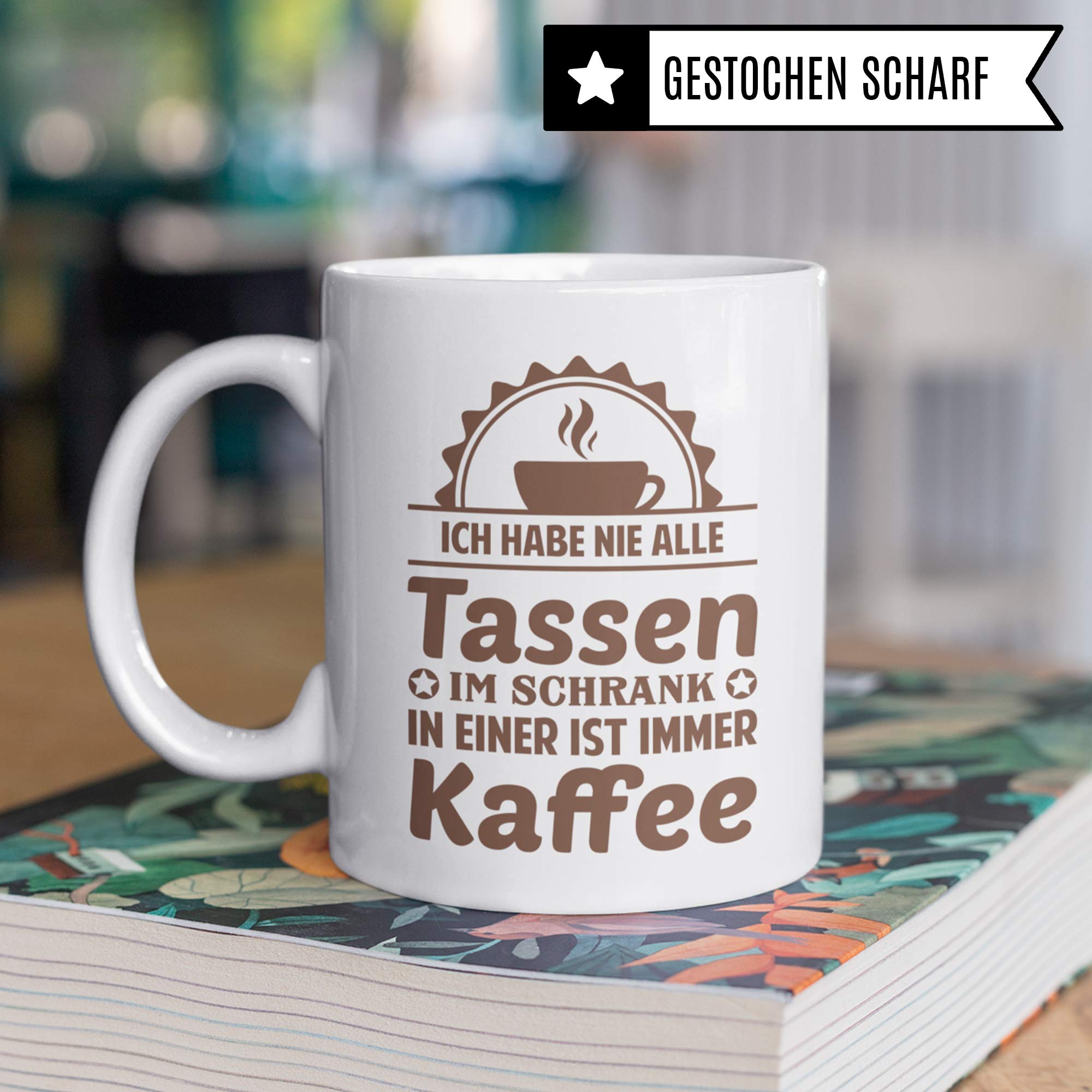 Geschenk Kaffeeliebhaber, Kaffee Tasse mit Spruch, Kaffeetasse Spruch lustig, Geschenkidee Kaffeebecher Kaffeetrinker, Becher Motiv Coffeee Witz