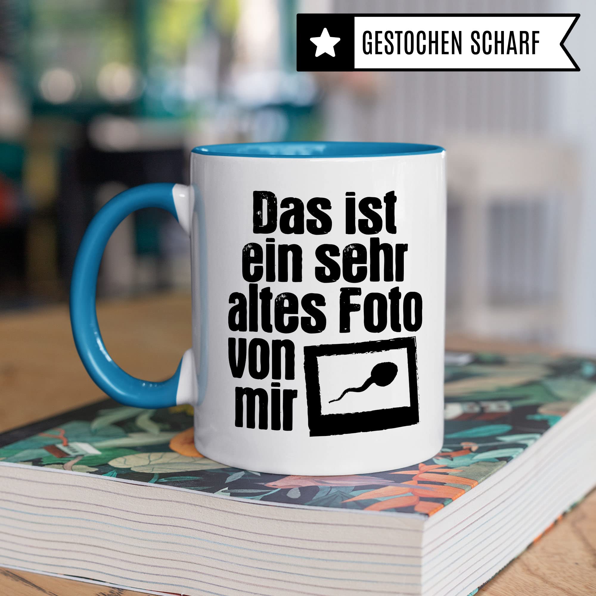 Lustige Tasse mit Spruch, Das ist ein sehr altes Foto von mir Spruch, Geschenk für Lehrer Kollegen Arbeiter, Kaffeetasse lustig, Sarkasmus, sarkastische Spruch Humor Witz Geschenkidee