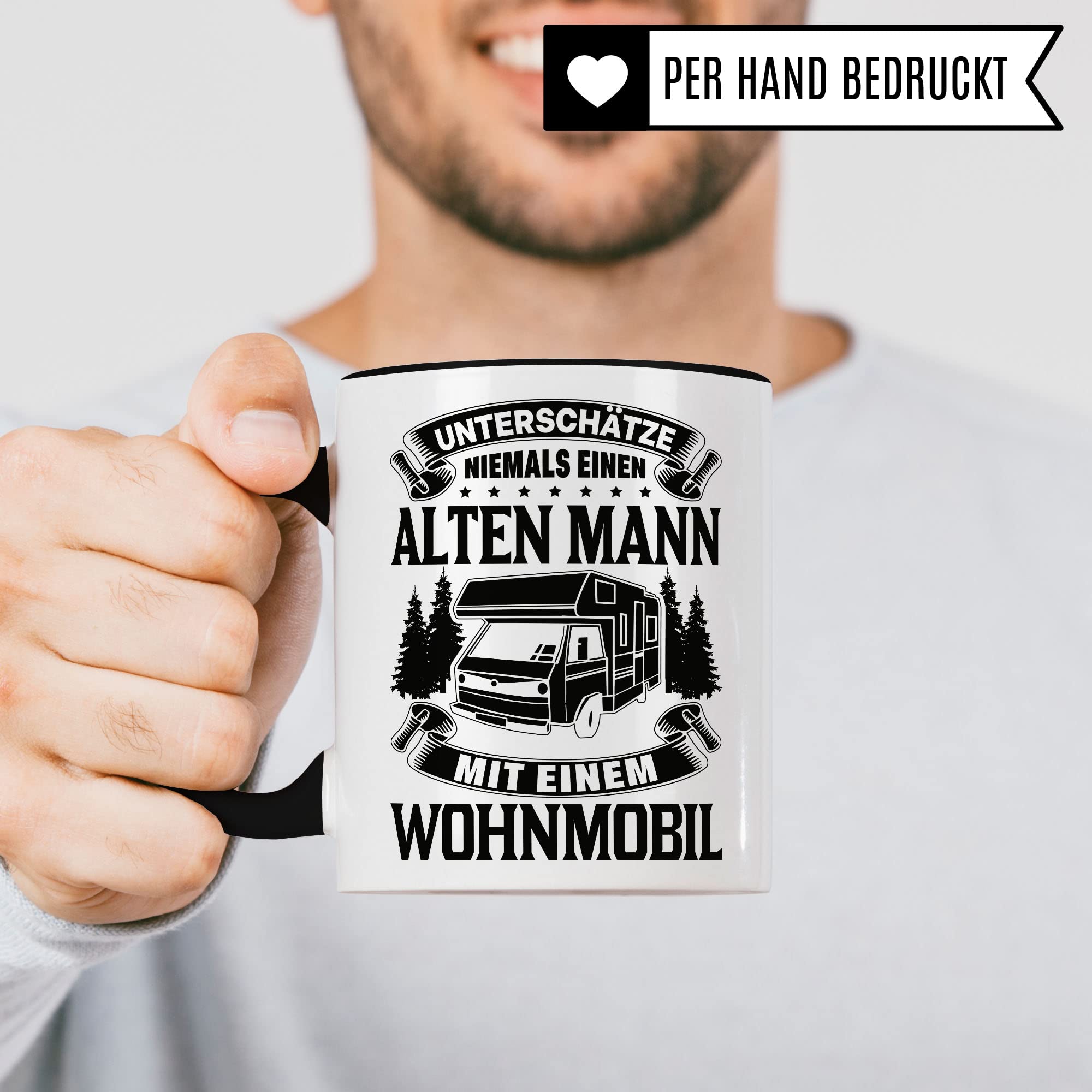 Wohnmobil Tasse Geschenkidee Opa Kaffeetasse Humor Witz Geschenk für Vater Kaffeebecher Camper Becher