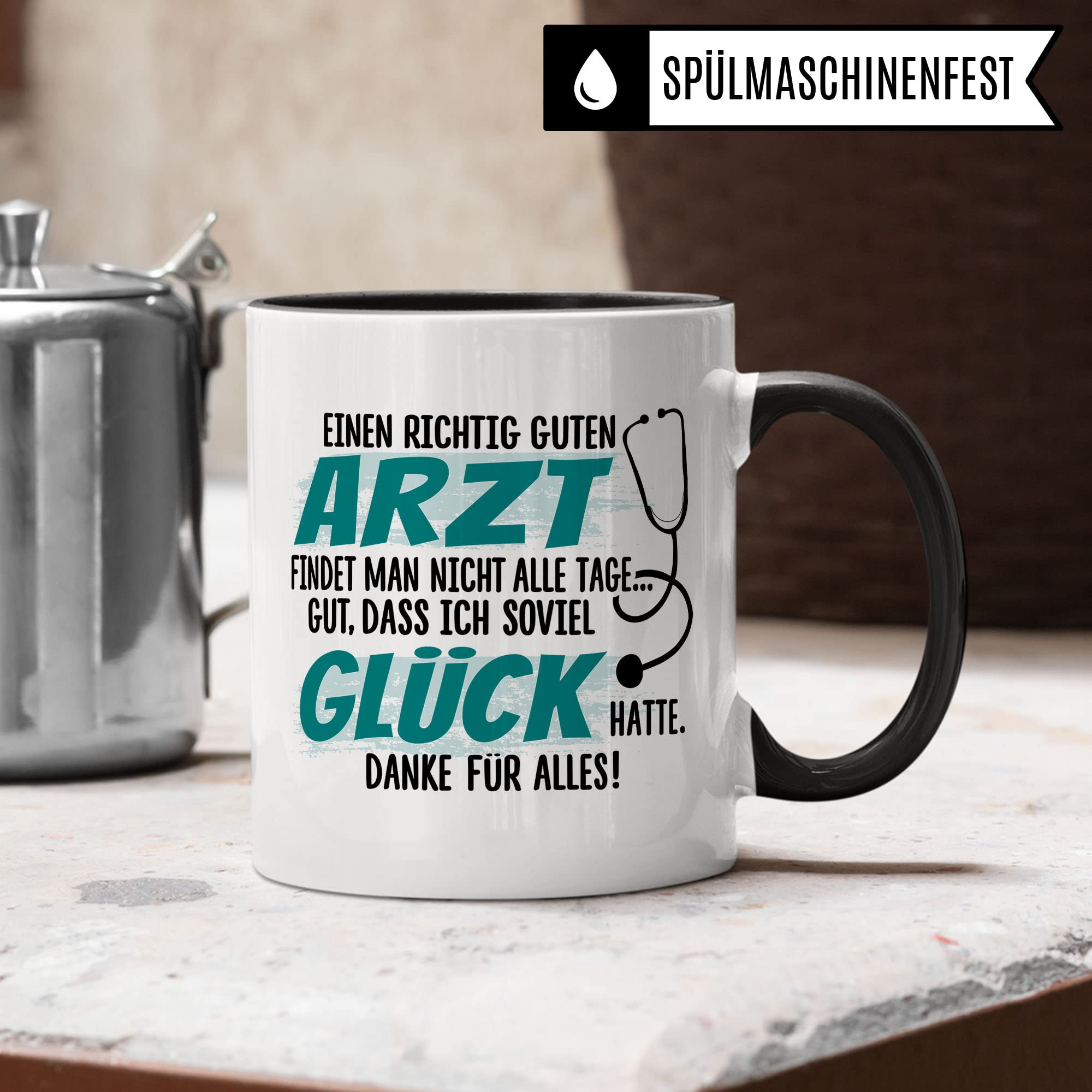 Tasse Arzt, Dankes-Geschenk Ärzte Danke Geschenk Dankeschön Tasse schöner Spruch schönes Motiv Kaffeetasse Berufe Kaffee-Becher