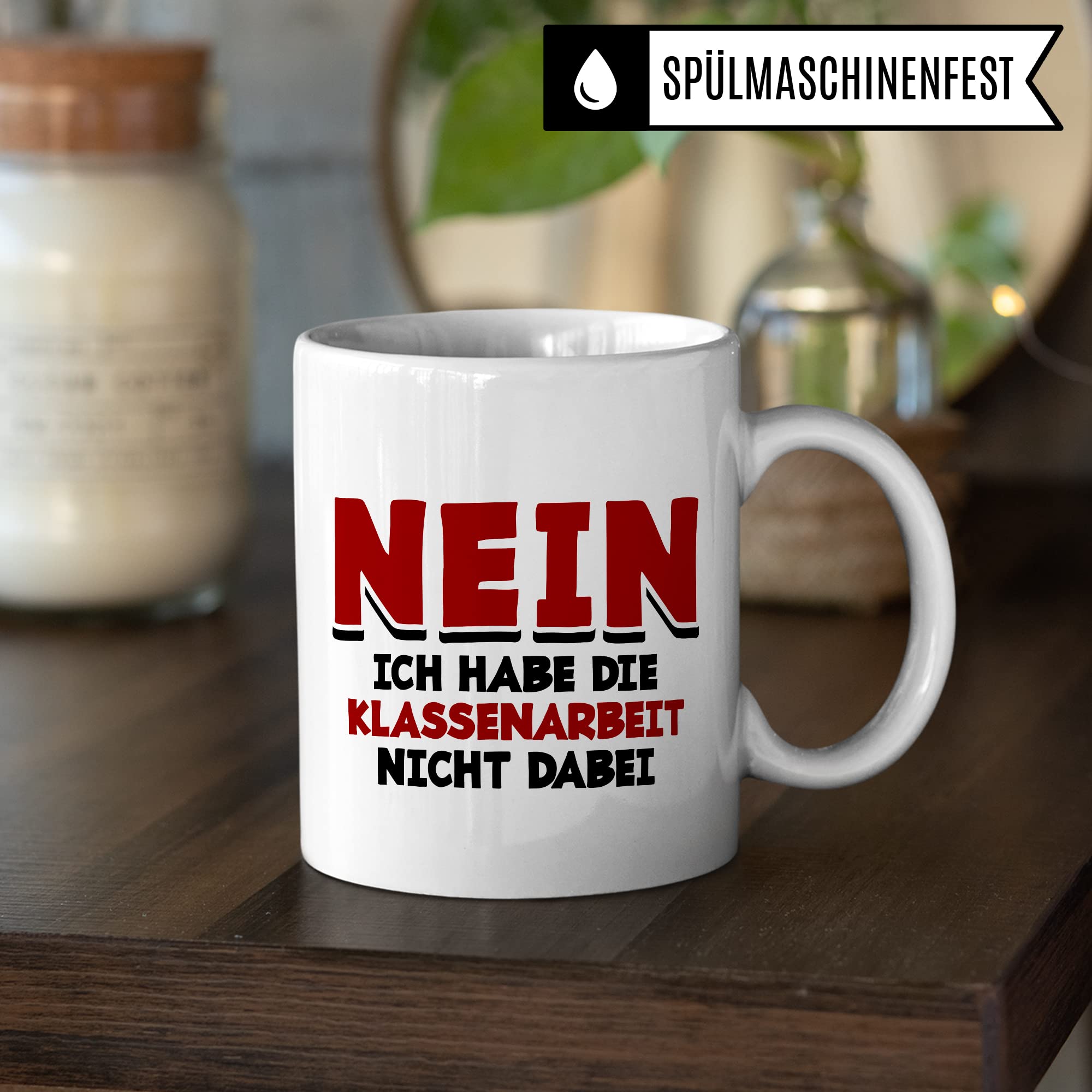 Tasse Lehrer lustig mit Spruch Geschenk-Idee Grundschule Gymnasium Realschule Mittelschule Referendar Abschied Abschiedsgeschenk Klassenarbeit Kaffee-Becher