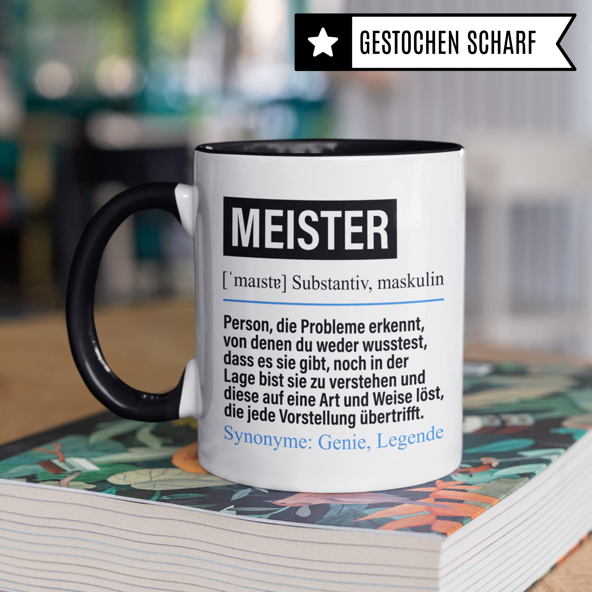 Tasse Meister lustig, Meister Geschenk Beruf, Spruch Kaffeebecher Handwerksmeister Geschenkidee, Beruf Meisterprüfung Kaffee-Tasse Meisterbrief Teetasse Becher