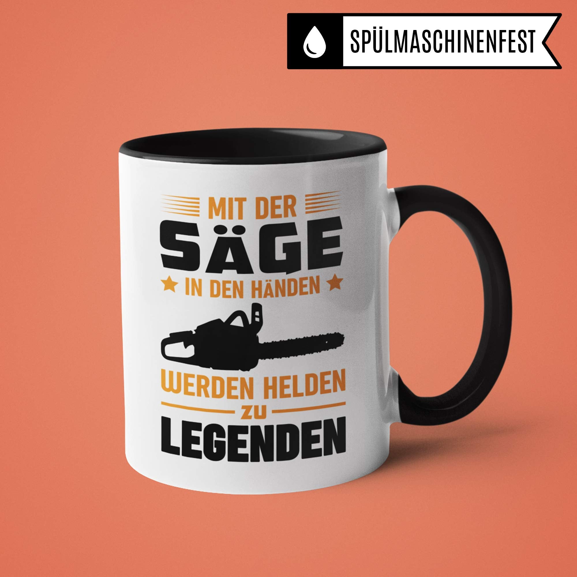 Pagma Druck Holzfäller Tasse, Kettensäge Waldarbeiter Geschenk für Förster Forstwirt Männer Sägen Kaffeebecher, Spruch Wald Holz Becher Geschenkidee, Waldarbeiten Kaffeetasse lustig