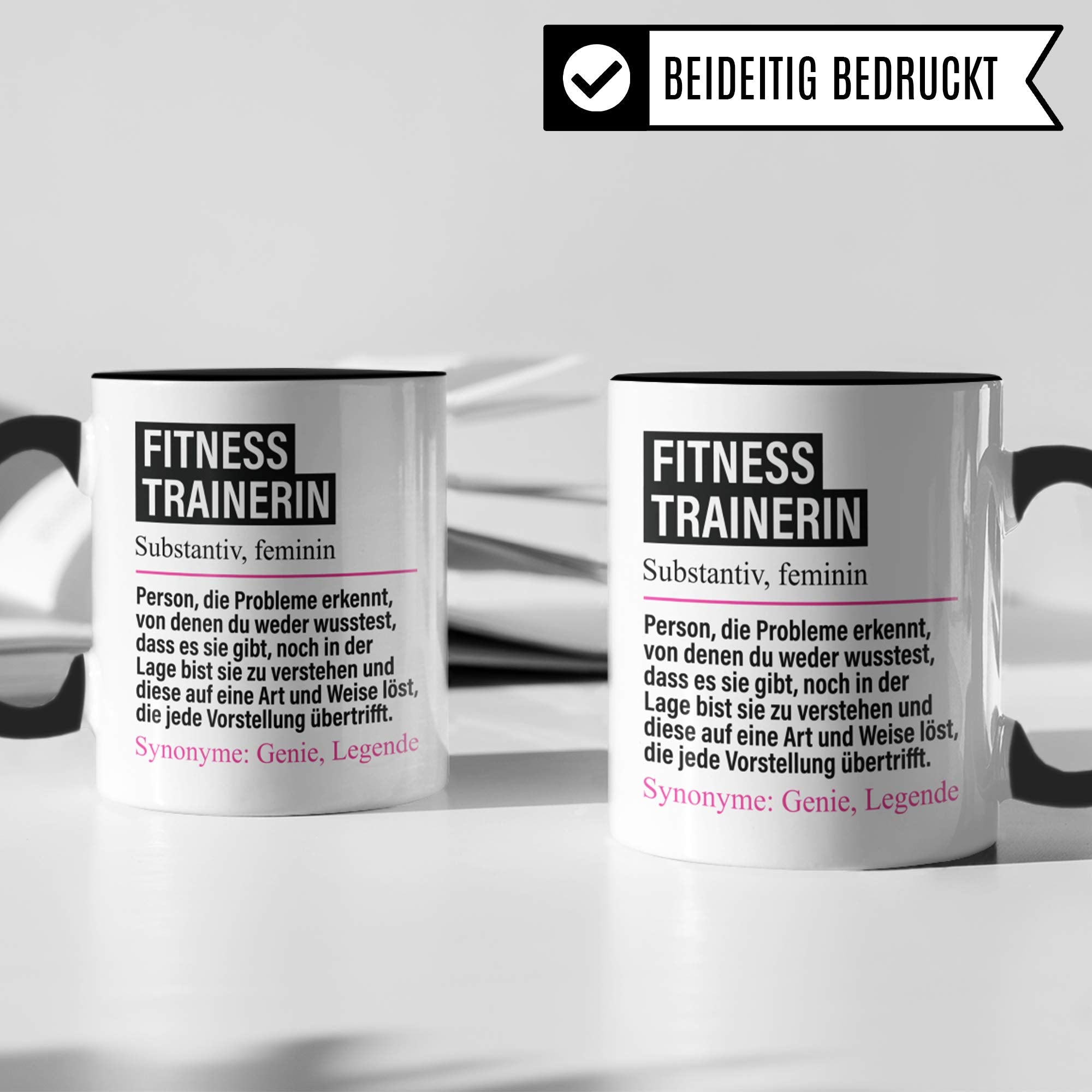 Pagma Druck Tasse Fitnesstrainerin lustig, Fitnesstrainerin Geschenk, Spruch Trainerin Geschenkidee, Kaffeetasse Ausbildung Lehre Beruf Fitnesstraining Kaffeebecher Teetasse Personal Training Becher