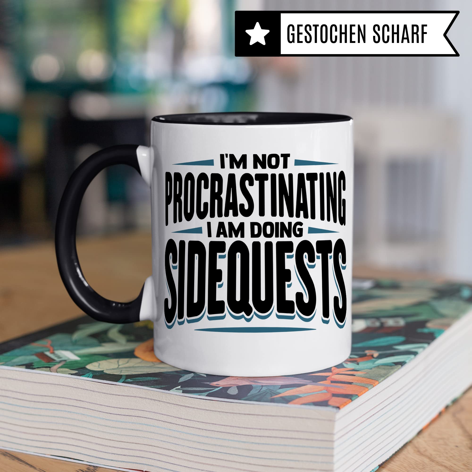 DnD Roleplay Tasse, I'm not procrastinating - I am doing Sidequests, Rollenspiel D20 Dice Geschenk, Pen & Paper Tabletop Dungeon Kaffee-Becher Geschenkidee