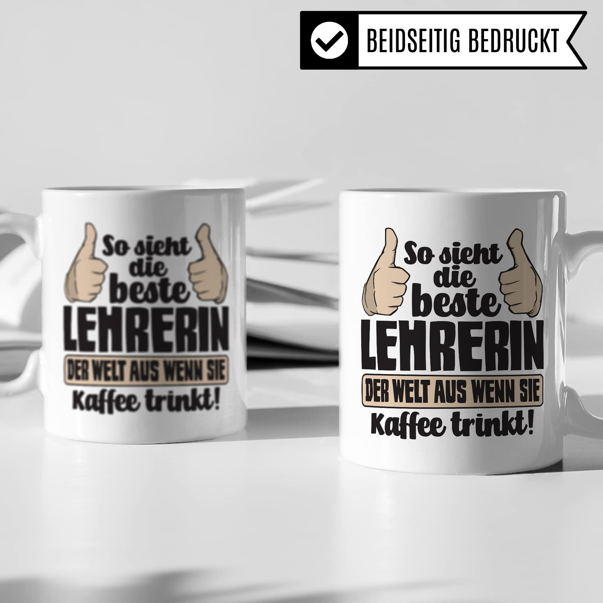 Tasse Lehrerin mit Spruch lustig Kaffeetasse Geschenkidee für Lehrerinnen Geschenk Grundschullehrerin Tasse Abschied Lehrerin Abschiedsgeschenk Gymnasium Kaffee-Becher