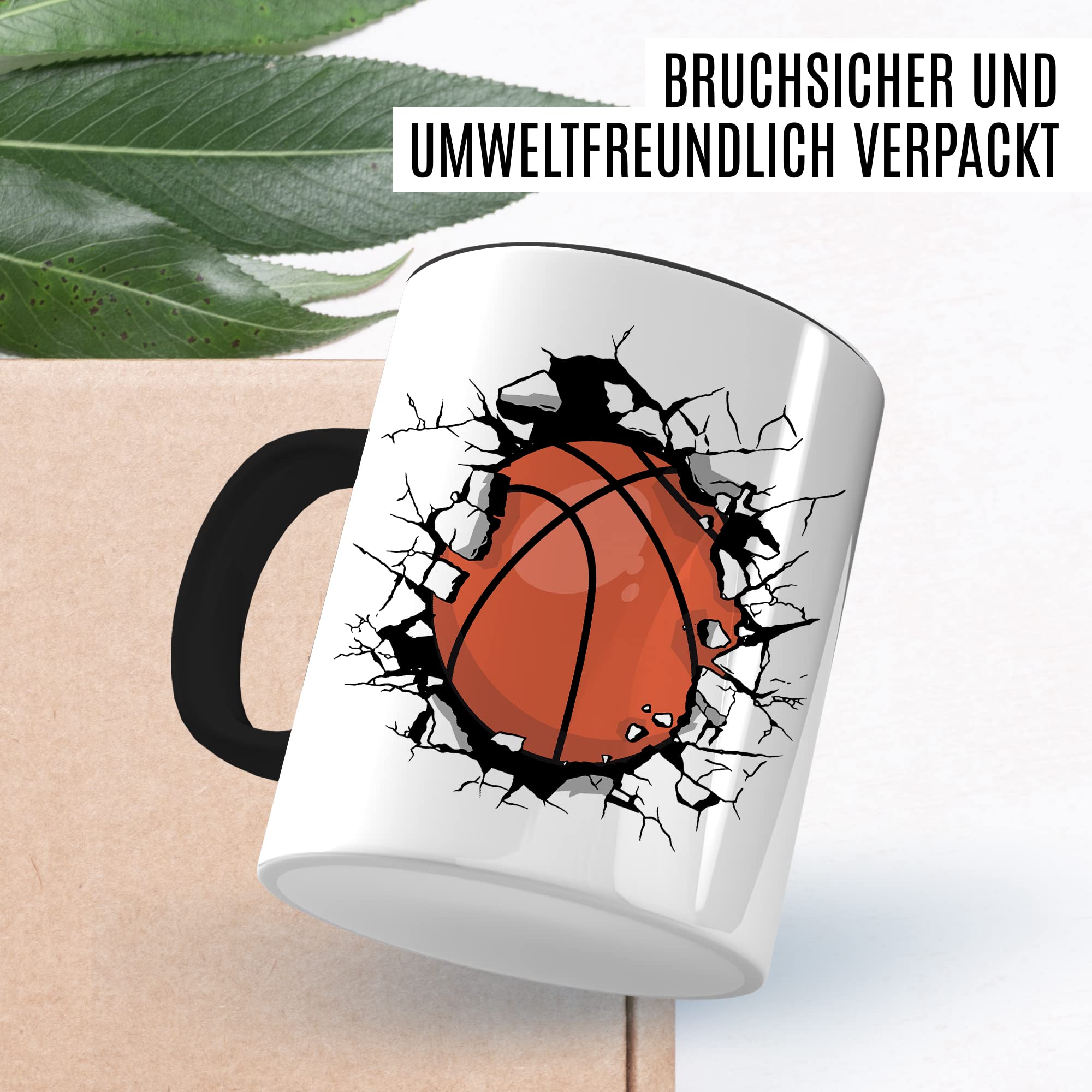 Tasse Basketball Geschenk Kaffee-Becher Geschenkidee Basketballspieler Kaffeetasse mit Motiv Basketballer NBA Teetasse Becher Sport Basketball-Fan