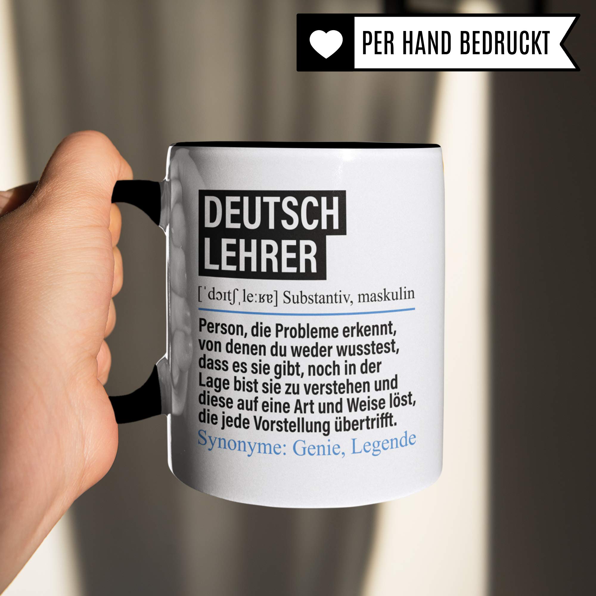 Pagma Druck Tasse Deutschlehrer lustig, Deutschlehrer Geschenk, Spruch Deutsch Lehrer Kaffeebecher Geschenkidee, Kaffeetasse Beruf Lehramt Teetasse Becher