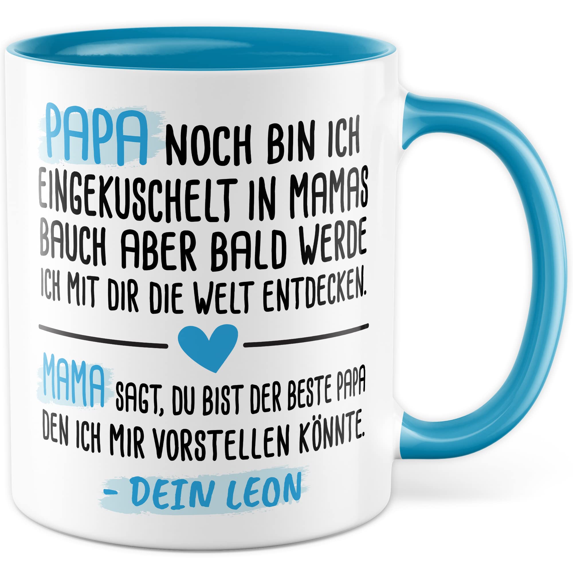 Tasse für Mama / Papa mit "dein Bäuchlein" Motiv - Geschenk für werdende Mütter & Väter