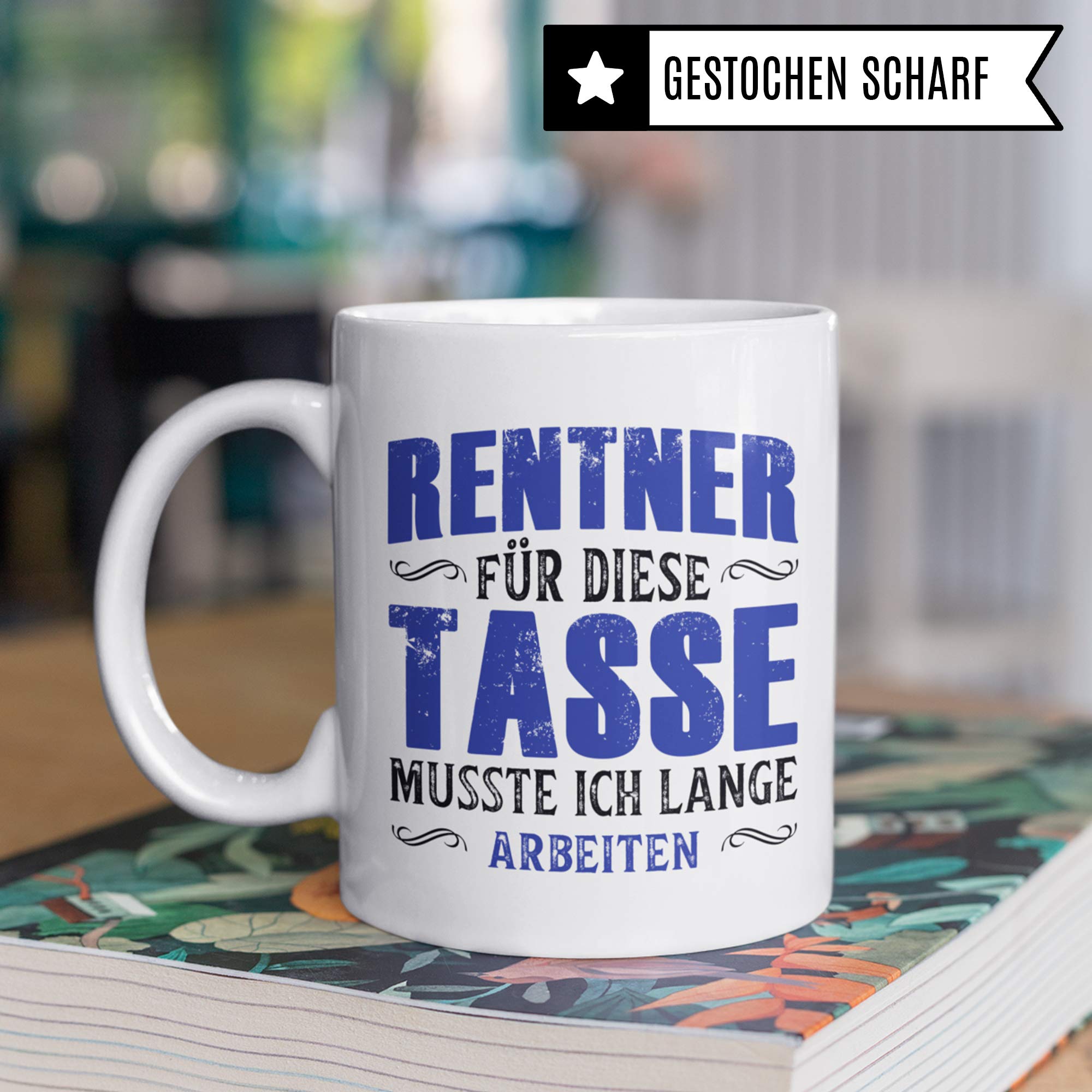 Pagma Druck Rentner Tasse, Ruhestand Geschenk, Rente Becher Pensionierung Renteneintritt, Rentenbeginn Pension Kaffeetasse Abschiedsgeschenk Kollegen Arbeit Abschied Geschenkidee