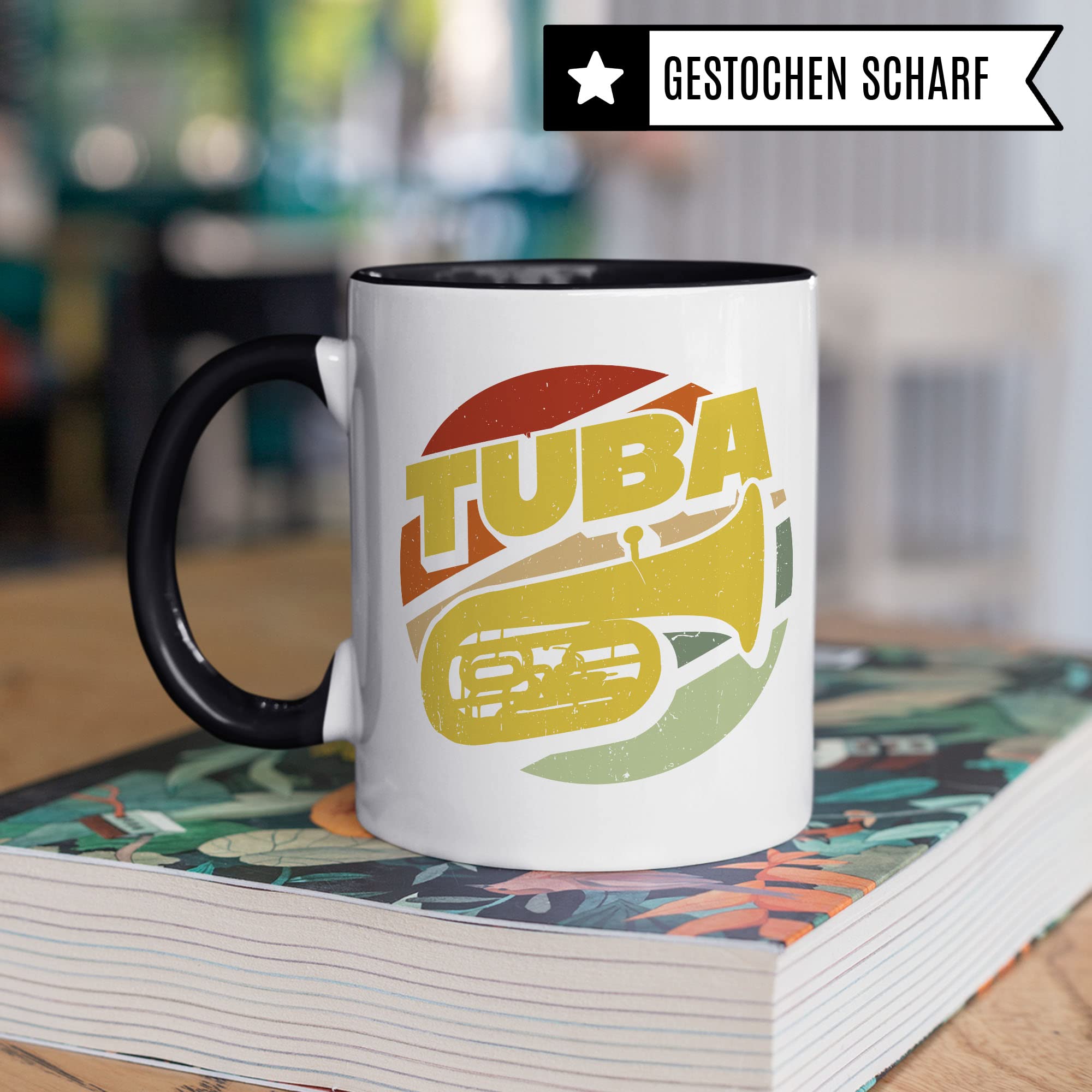 Tuba Tasse Geschenkidee Kaffeetasse Geschenk für Tubaspieler Kaffeebecher Bigband Becher