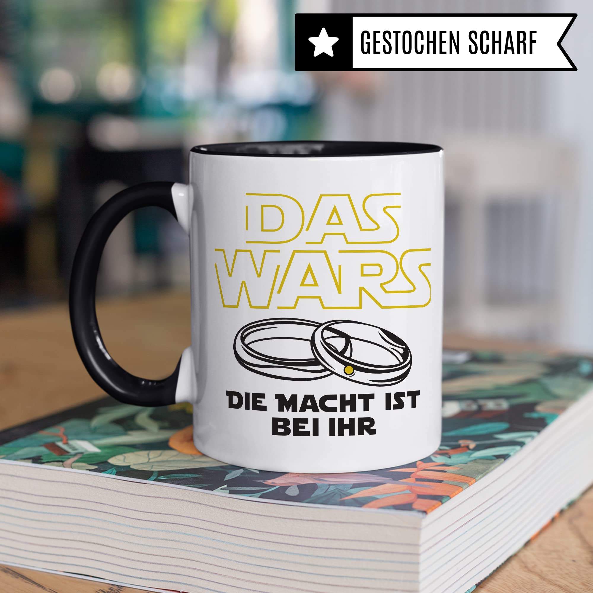 Tasse Ehemann lustig mit Spruch Geschenk Hochzeit Kaffeetasse Kaffee-Becher Hochzeits-Paar Geschenkidee Trauung Hochzeitsgeschenk Brautpaar Verlobungsgeschenk schwarzer Humor