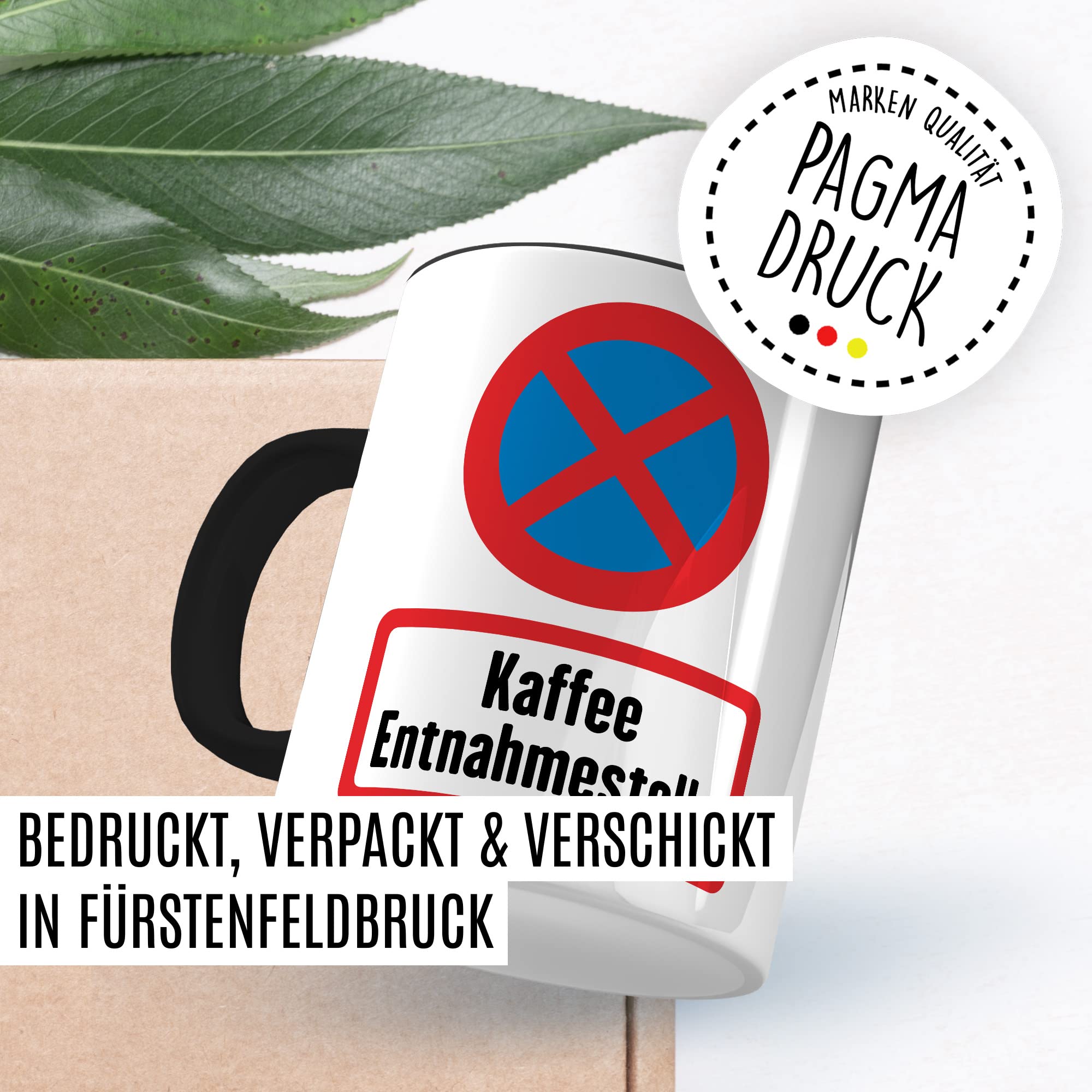 Kaffee Entnahmestelle Tasse Feuerwehr Geschenkidee Kaffeetasse mit lustigen Spruch Geschenk für Feuerwehrmann Kaffeebecher Feuerwehrauto Becher