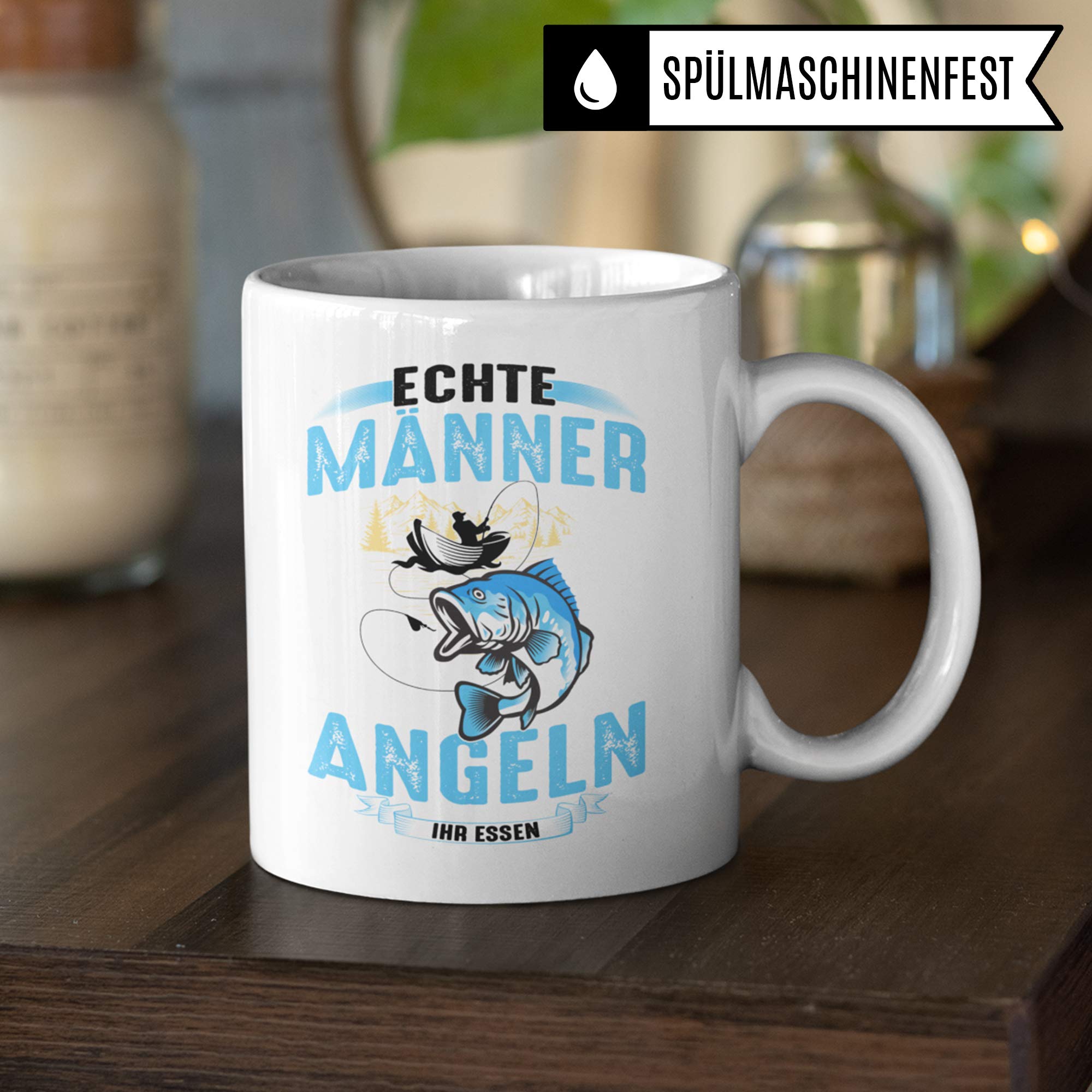 Pagma Druck Tasse Angler, Angler Geschenke für Männer, Fischer Becher Angel Fischerei Spruch Kaffeetasse, Angeln Geschenk Kaffeebecher Männer, Angelrute Fisch Motiv