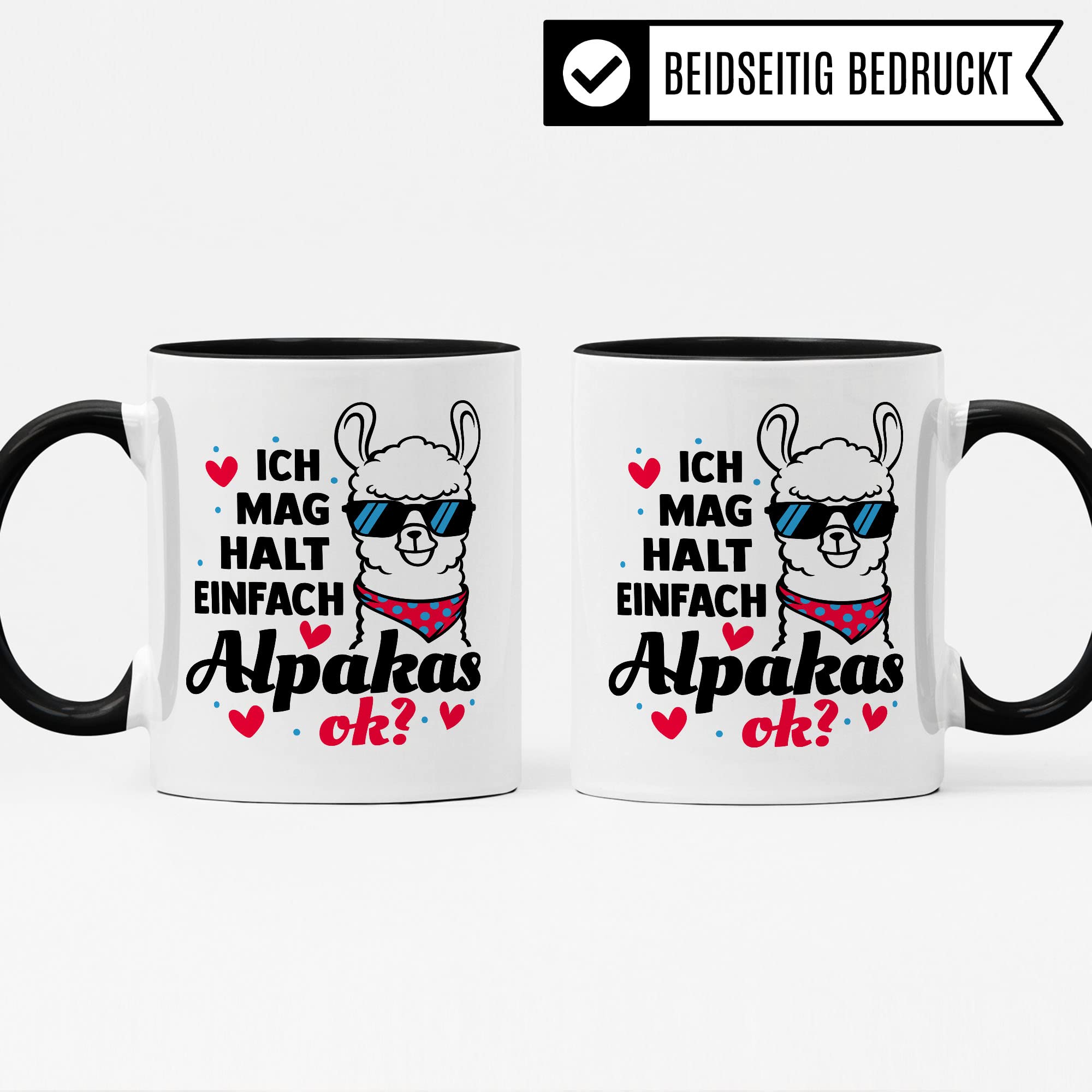 Tasse Alpaka-Motiv, Ich mag halt einfach Alpakas, ok? Geschenk Alpakaliebhaber, süße Alpaka-Tasse Motiv, Geschenk Kollegen lustige Büro-Tasse Kaffeetasse