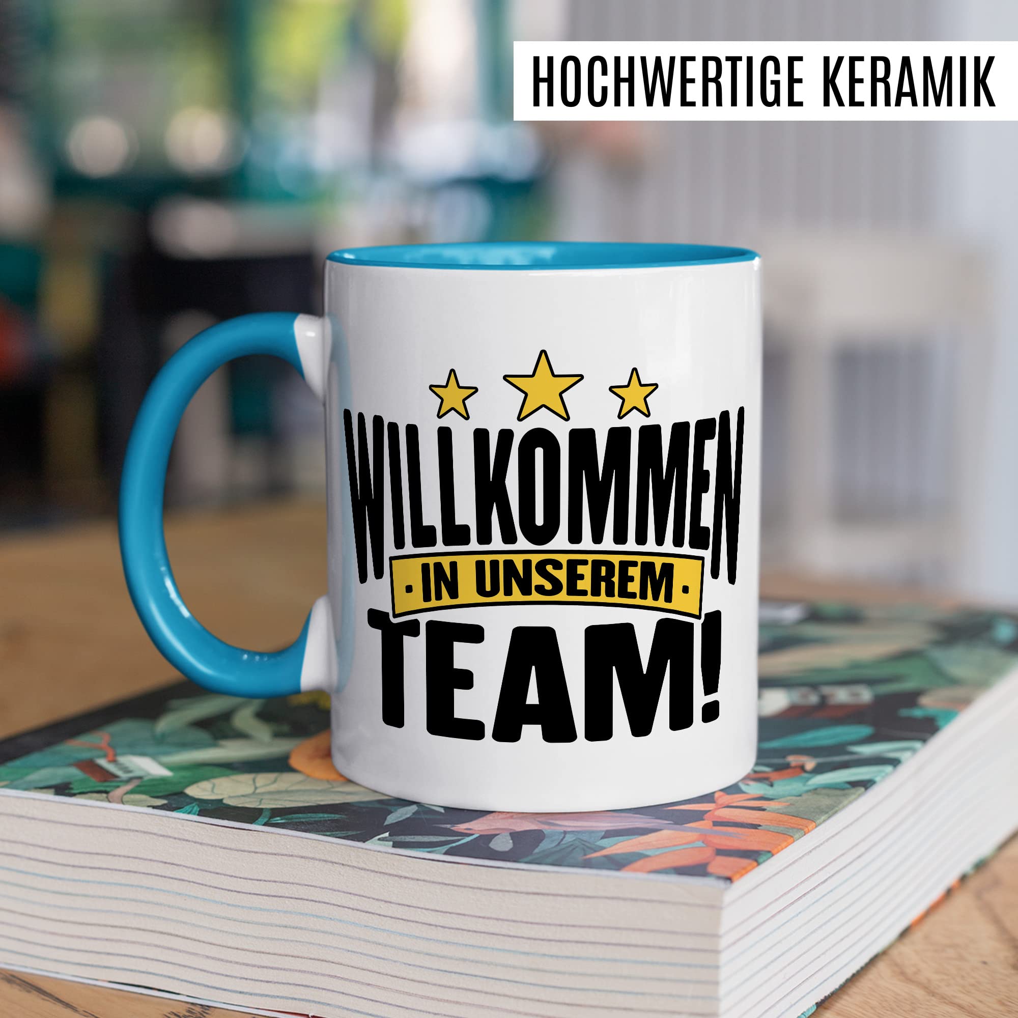 Willkommen Tasse Geschenk Kollegen Geschenkidee Willkommensgeschenk Kaffeetasse Büro neue Kollegen Geschenkidee Willkommen im Team Kaffee-Becher Zuwachs Mitarbeiter