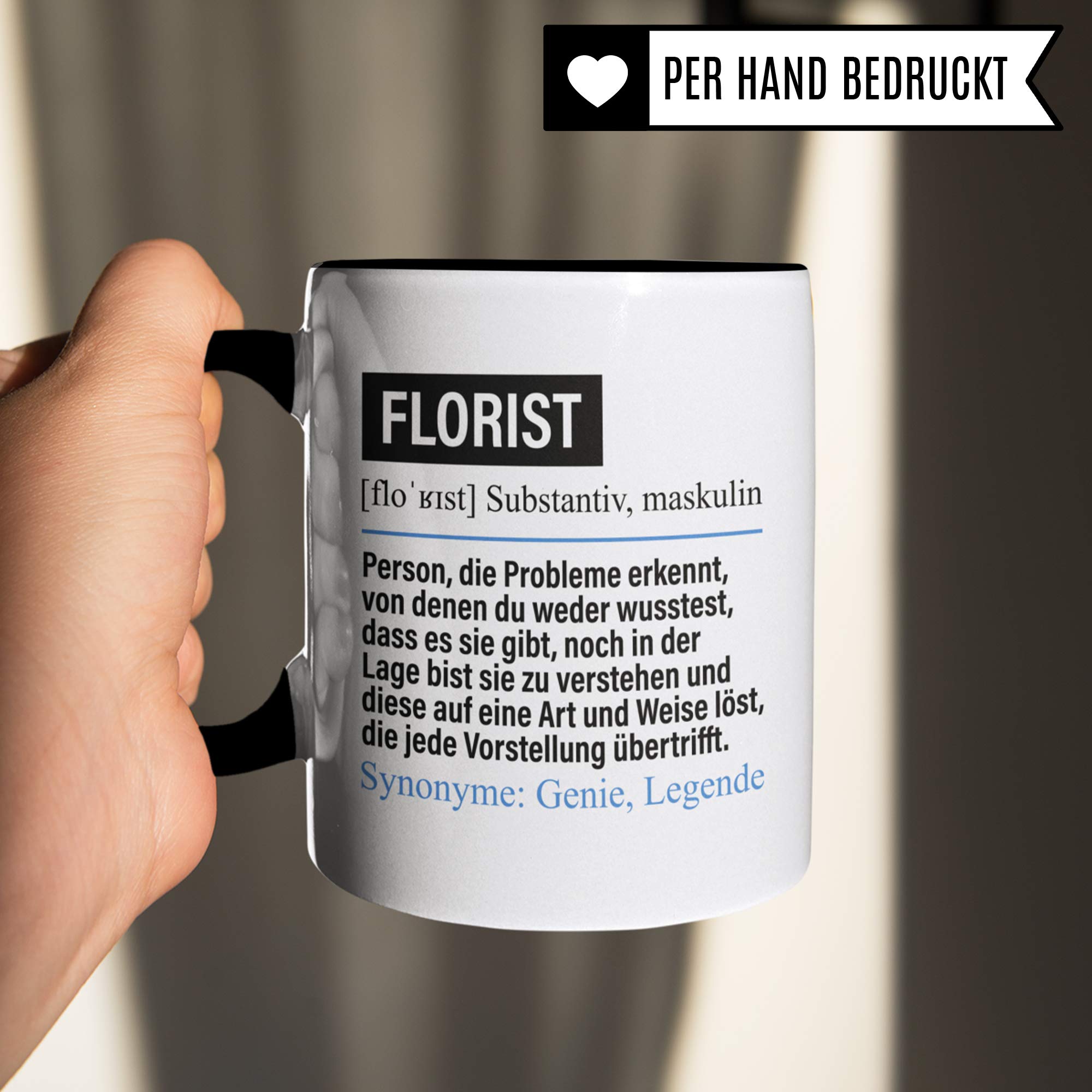 Pagma Druck Tasse Florist lustig, Florist Geschenk, Spruch Blumenverkäufer Kaffeebecher Geschenkidee, Kaffeetasse Beruf Blumenhändler Blumenladen Teetasse Becher