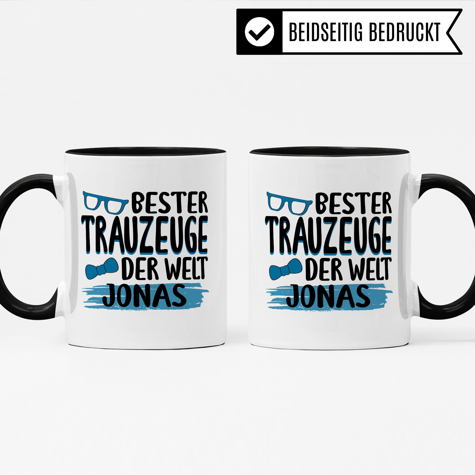 Trauzeuge personalisierbare Tasse, Trauzeuge fragen, Bester Trauzeuge der Welt - NAME, Geschenk Trauzeuge personalisierbar süßes Motiv schöne Geschenkidee Kaffetasse Teebecher Hochzeit