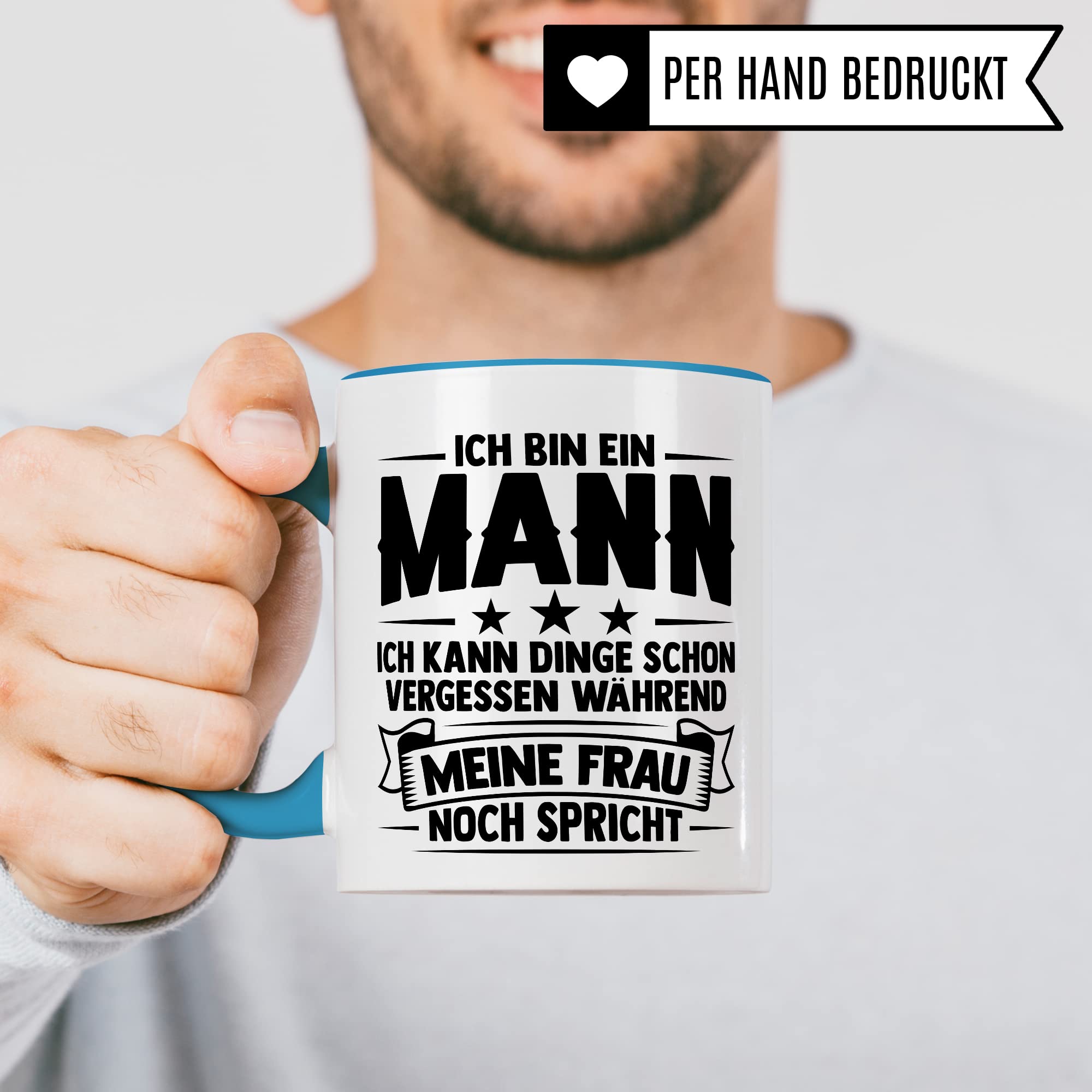 Tasse Ehemann, Ich bin ein Mann Ich kann Dinge schon vergessen während meine Frau noch spricht Geschenk Kaffee-Becher Geschenkidee Ehemänner Kaffeetasse mit Spruch lustig Teetasse