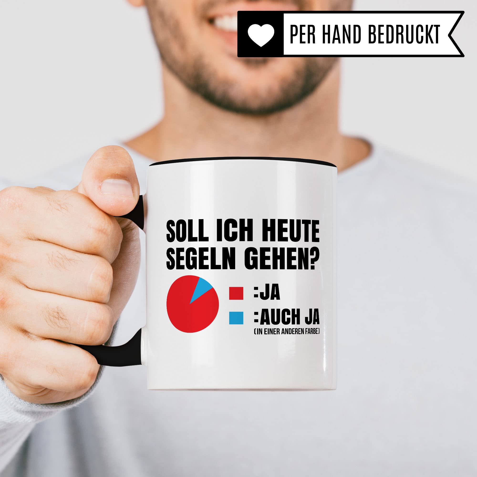 Segel Tasse Geschenkidee Segelboot Kaffeetasse Humor Witz Geschenk für Kapitän Kaffeebecher Segler Becher