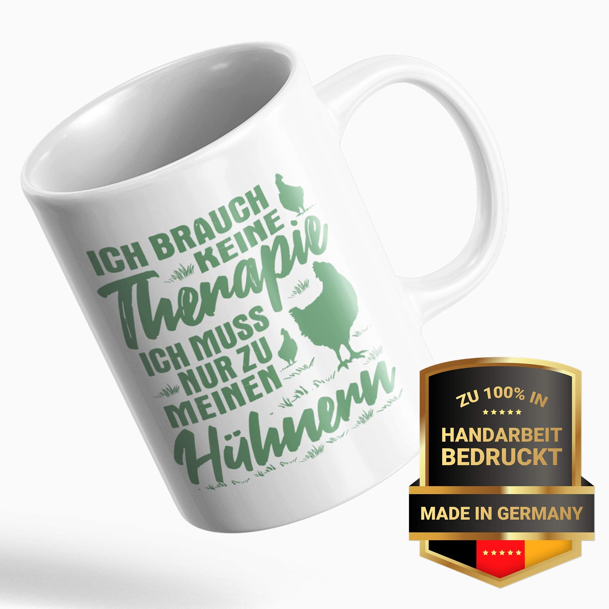 Pagma Druck Tasse Hühner Geschenk - Huhn Becher Geschenkidee - Kaffeetasse Hühnerhalter Spruch Hühnerstall Motiv Kaffeebecher