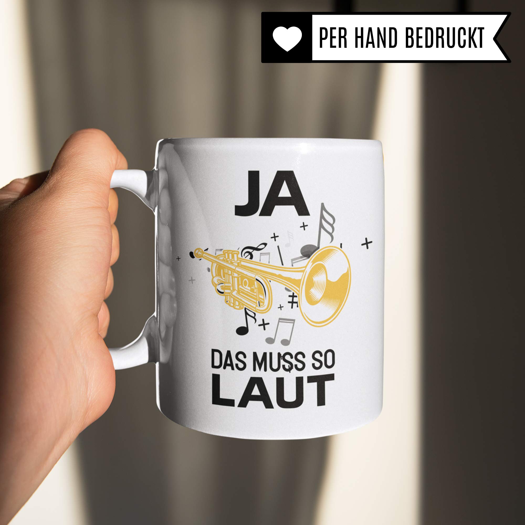 Pagma Druck Trompete Tasse, Musiker Geschenke Trompete, Kaffeetasse für Trompeter und Trompetenspieler, Trompete Geschenkideen Becher Deko Musiker Blechbläser Dekoration Spruch