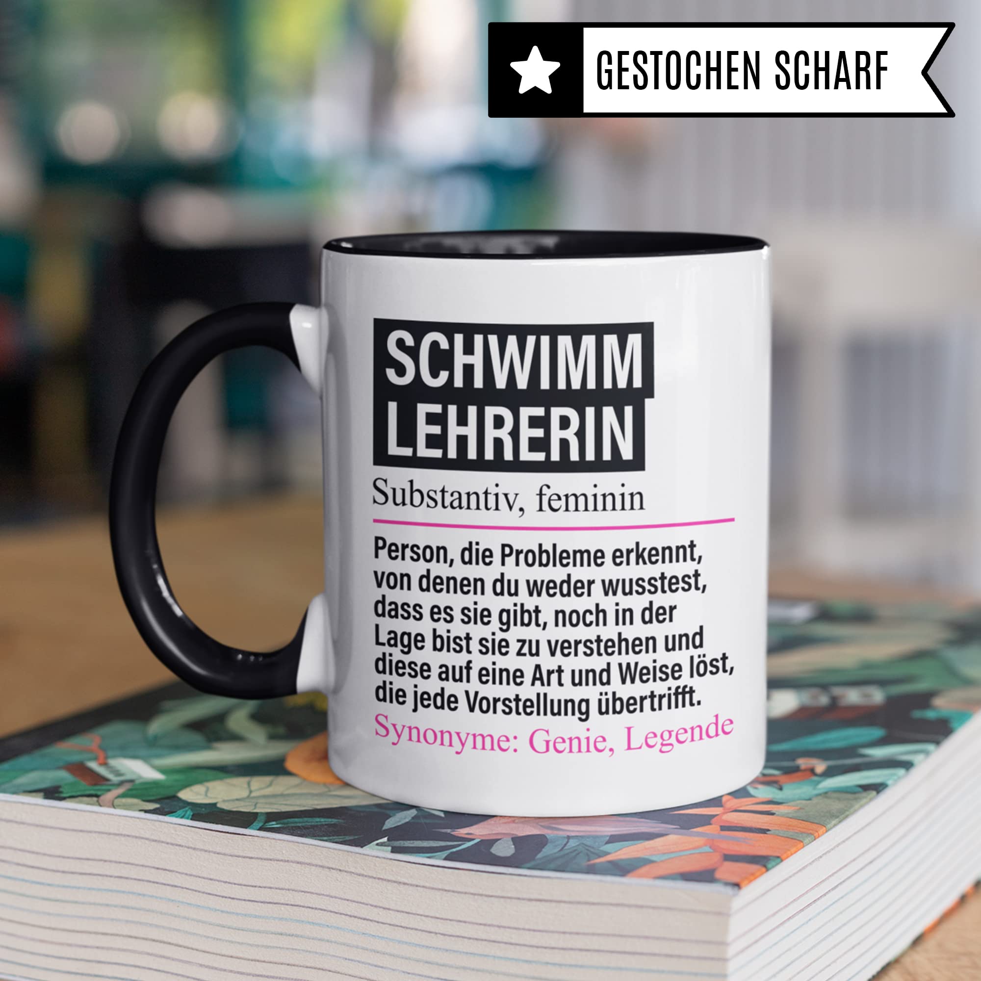 Tasse Schwimmlehrerin lustig, Schwimmlehrerin Geschenk Beruf, Spruch Kaffeebecher Schwimm-Lehrerin Geschenkidee, Beruf Kaffee-Tasse Teetasse Becher