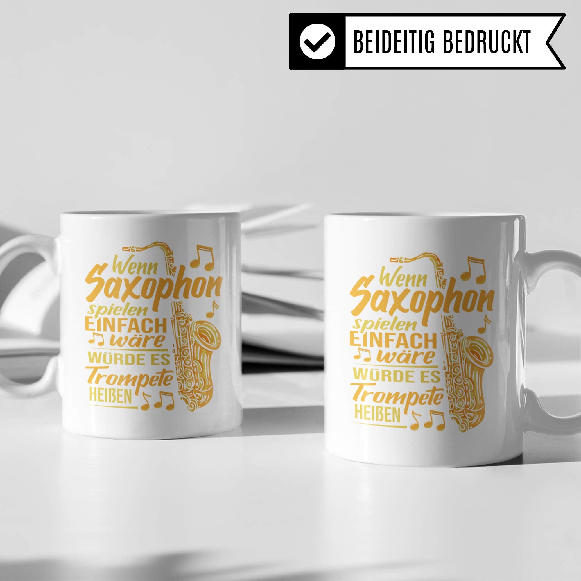 Pagma Druck Saxophon Geschenk Becher Saxophon Tasse Saxofon Geschenkidee Saxophonist Saxophonspieler Saxophone Retro Design