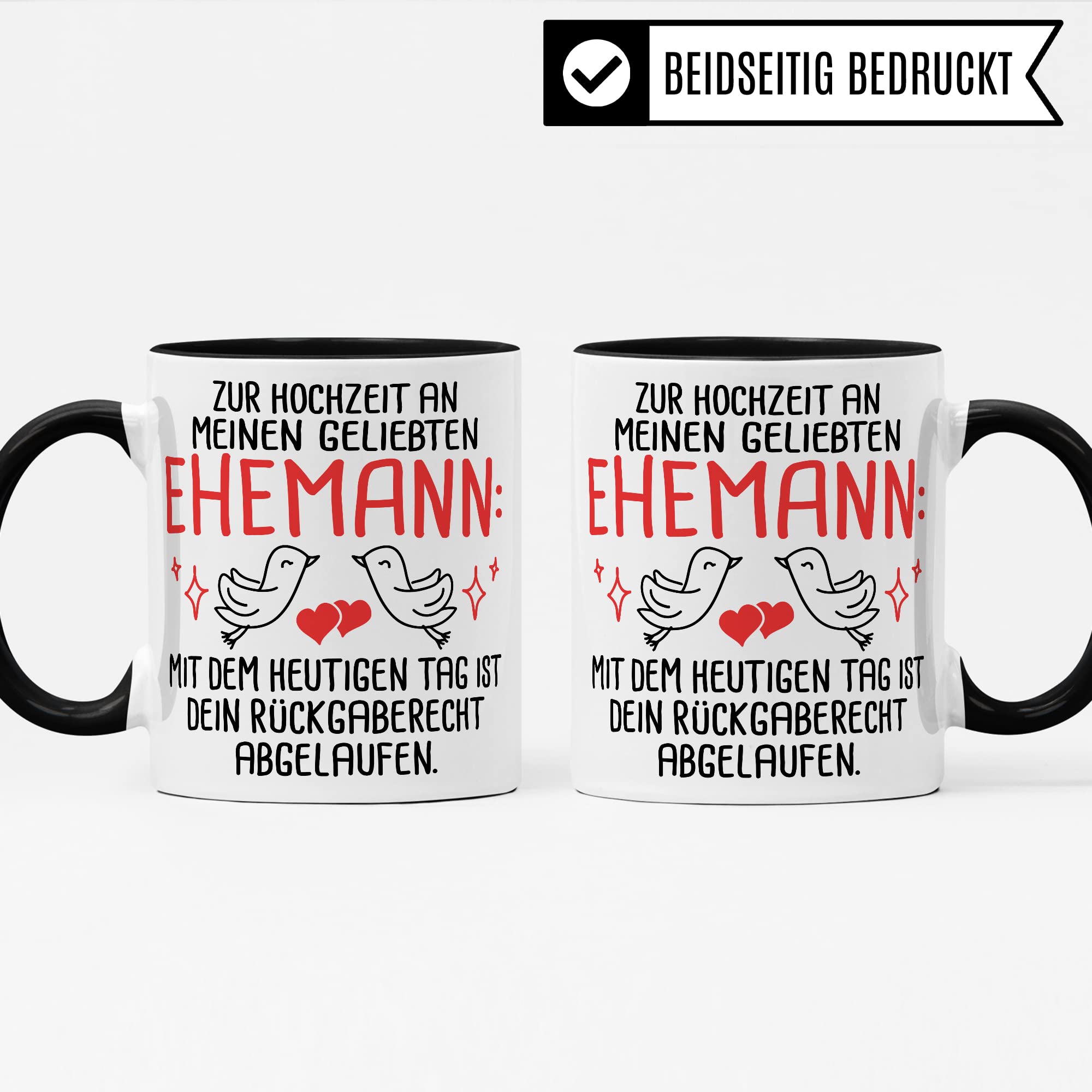 Tasse Ehemann Geschenk, Zur Hochzeit an meinen geliebten Ehemann Geschenkidee Frau Kaffee-Becher Kaffeetasse mit Spruch lustig Hochzeit Trauung Ehepartner Ehegatte