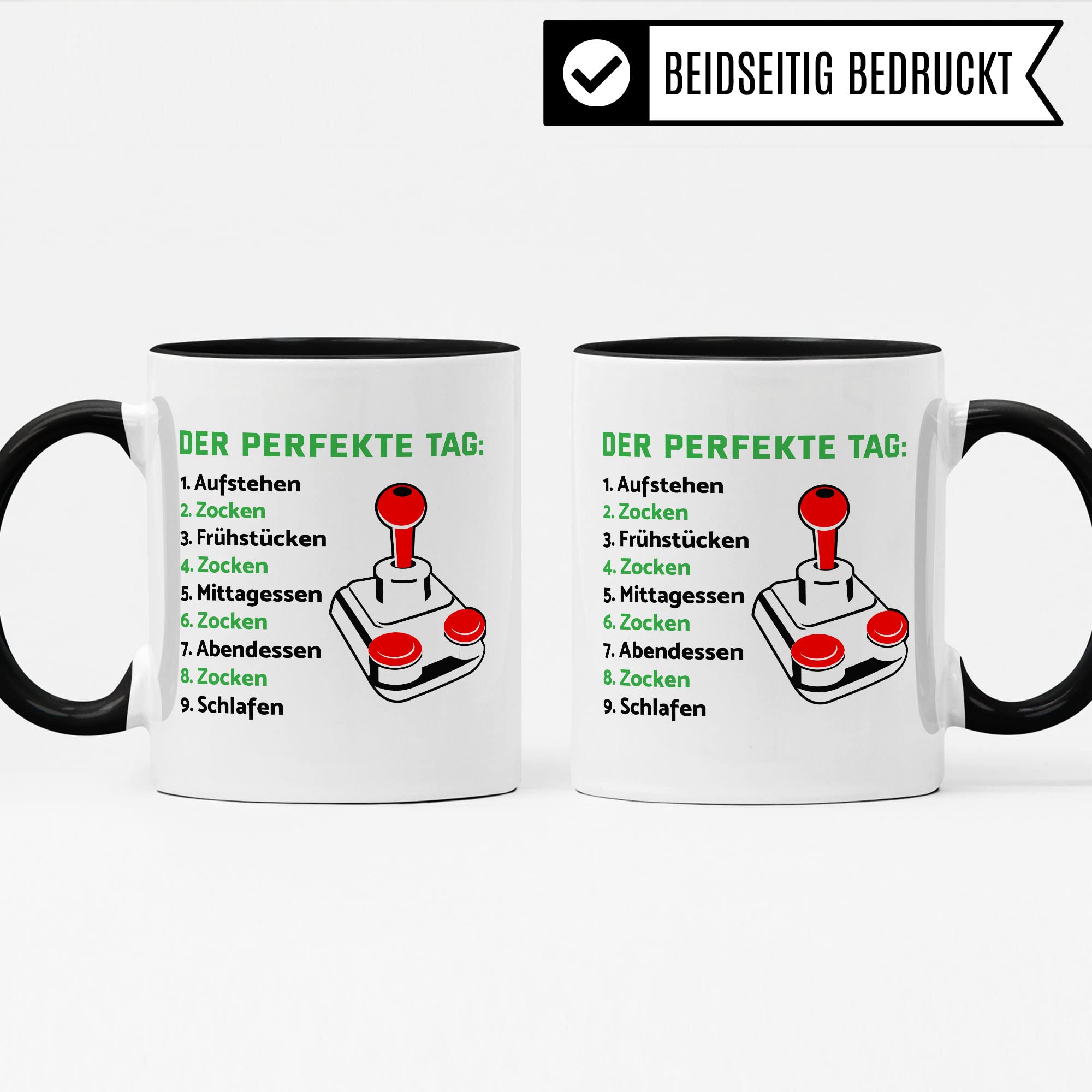 Zocker Tasse Geschenkidee Kaffeetasse Humor Witz Geschenk für Gamer Gamerin Kaffeebecher Zocken Becher