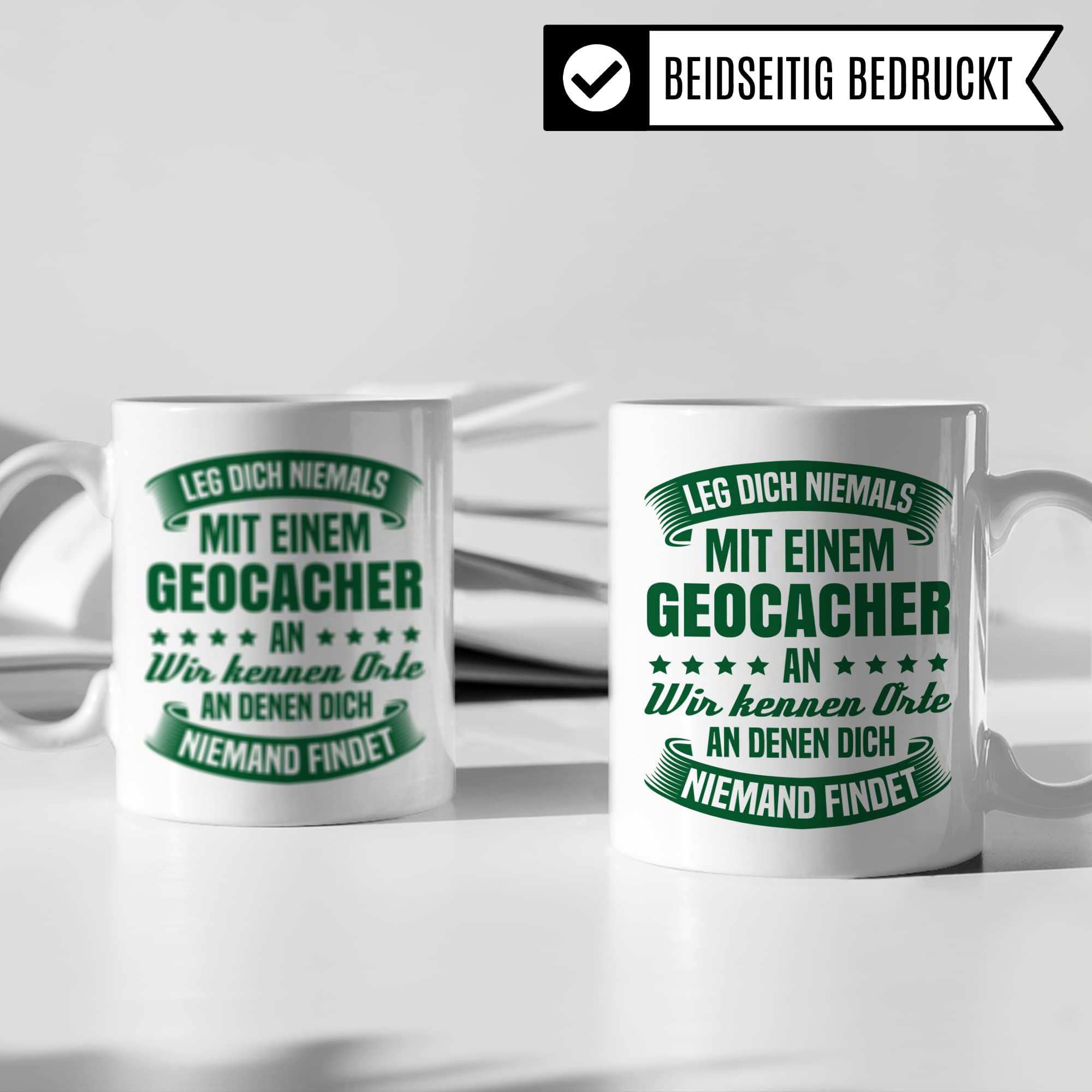 Geocacher Tasse, Geocaching Geschenk Cacher Kaffeebecher Kaffeetasse Humor Witz Geschenkidee für Geocaches Gps Becher