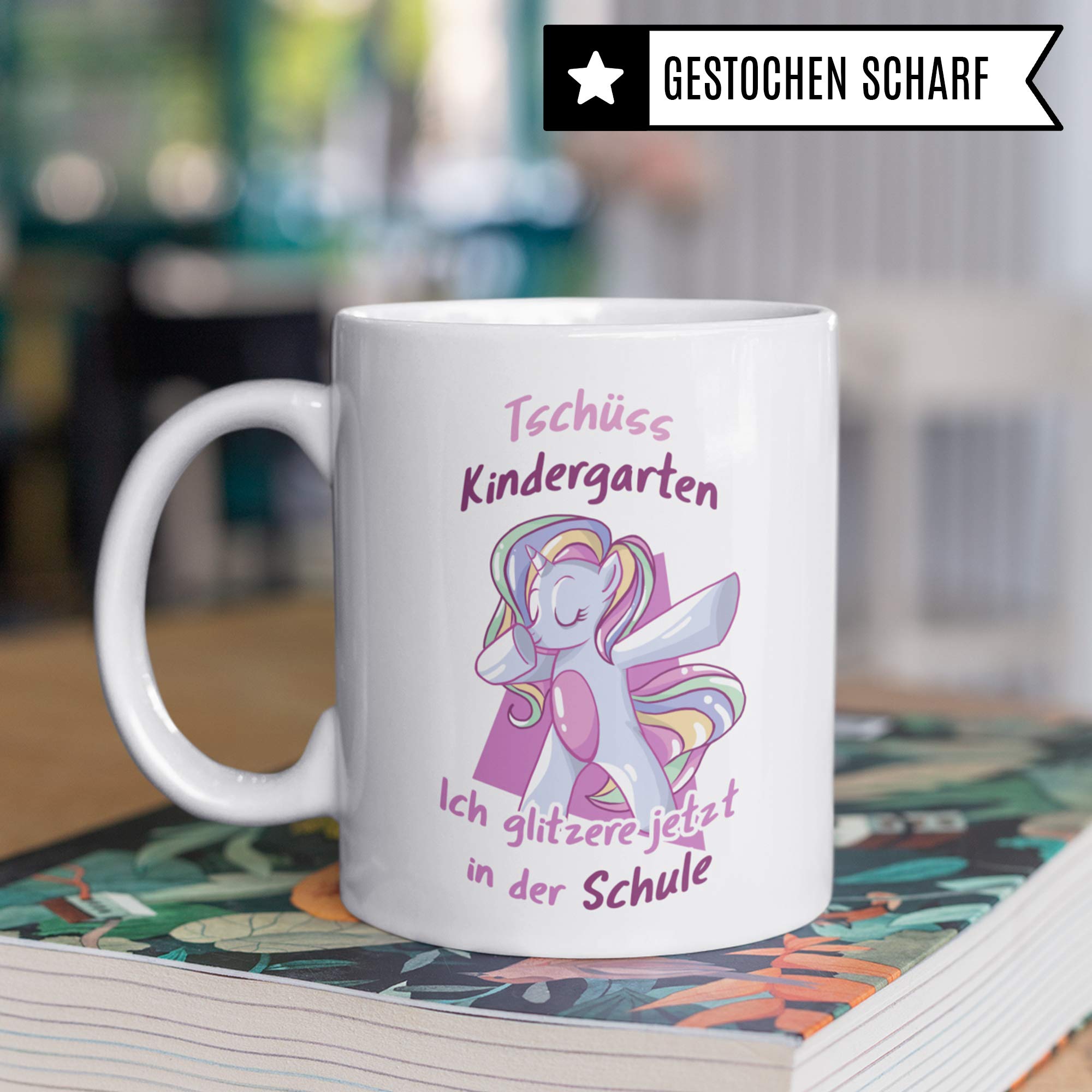 Pagma Druck Einschulung Tasse, Geschenke Schulanfang Mädchen, Schulbeginn Schulstart Grundschule Teetasse, Schulkind Becher Einschulung Geschenk, Geschenkidee für Erstklässler Schultüte Inhalt