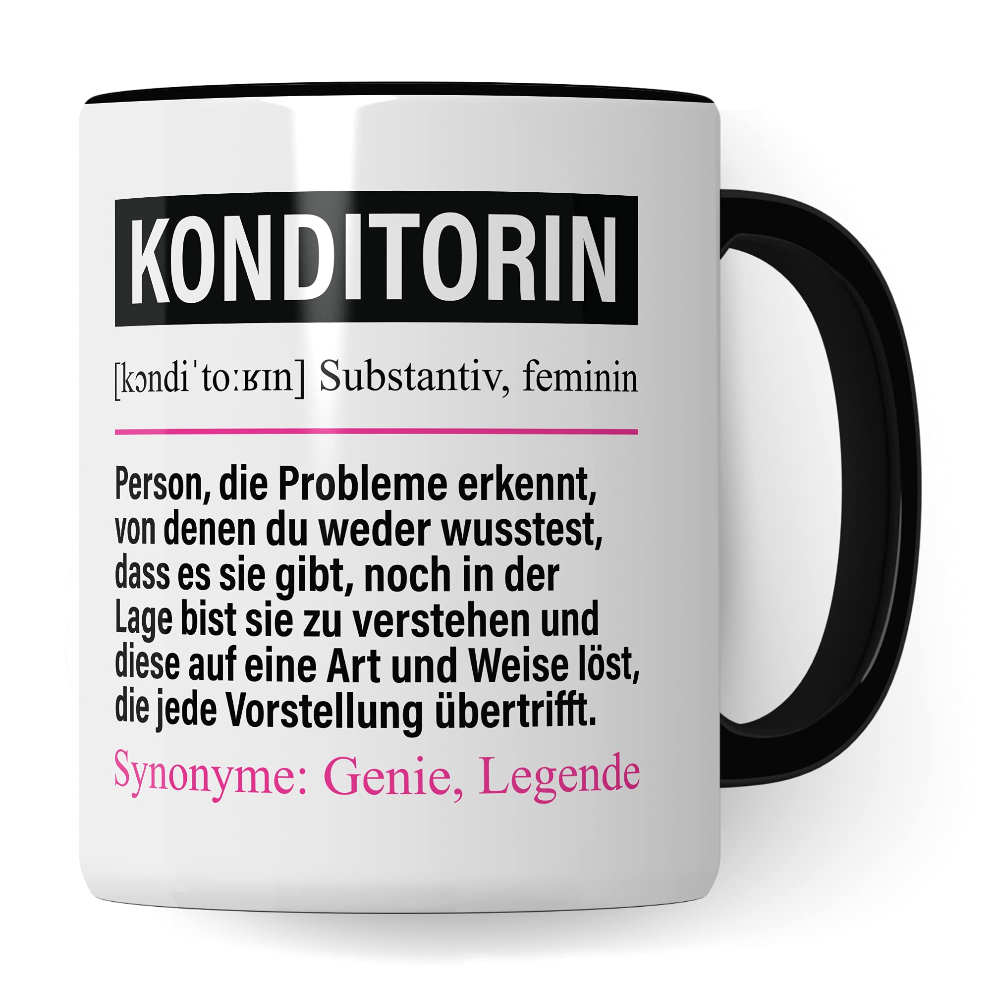 Konditorin Tasse lustig, Konditorin Geschenk Beruf, Spruch Konditorei Geschenkidee, Kaffeetasse Beruf Bäckerin Kaffeebecher Teetasse Becher